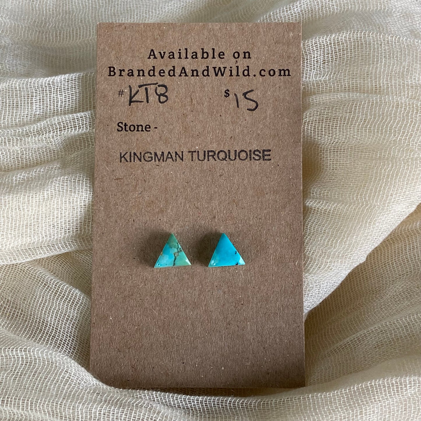 Kingman Turquoise Cabochon - KT8 A56D211A-C0C6-42B8-BFBC-9E10BEBD6BA1 Brandedandwild.com