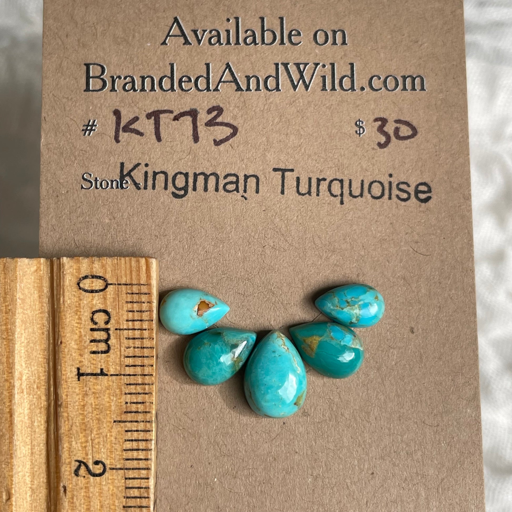 Kingman Turquoise Cabochon - KT73 A57127D5-45B0-4A39-94A6-CEAB6365203B Brandedandwild.com