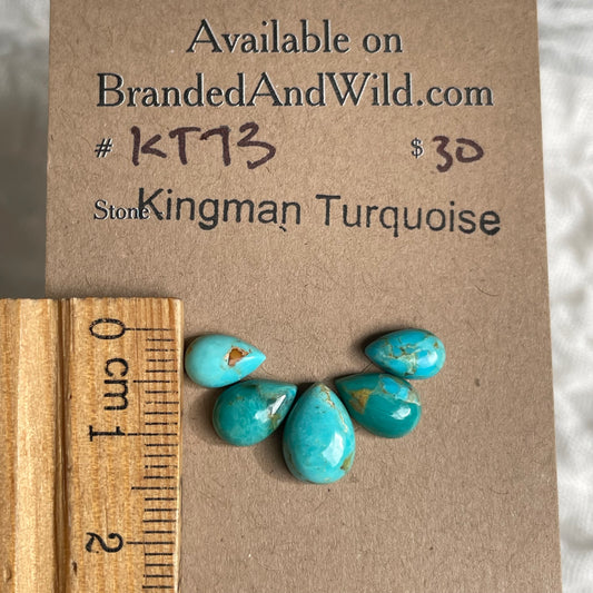 Kingman Turquoise Cabochon - KT73 A57127D5-45B0-4A39-94A6-CEAB6365203B Brandedandwild.com