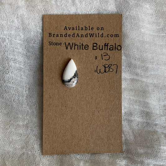 White Buffalo Cabochon - WB87
