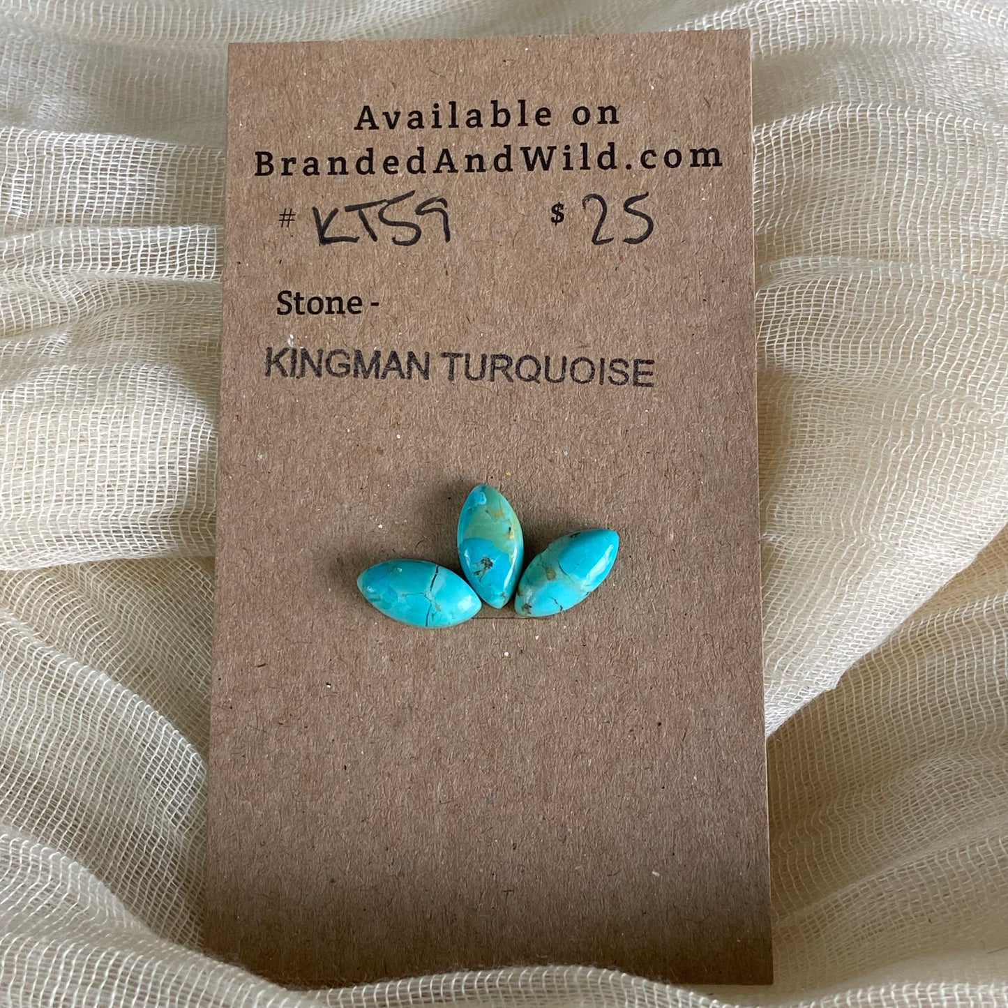 Kingman Turquoise Cabochon - KT59 A5811B69-3CE6-4E7C-AE17-15C12225DA95 Brandedandwild.com