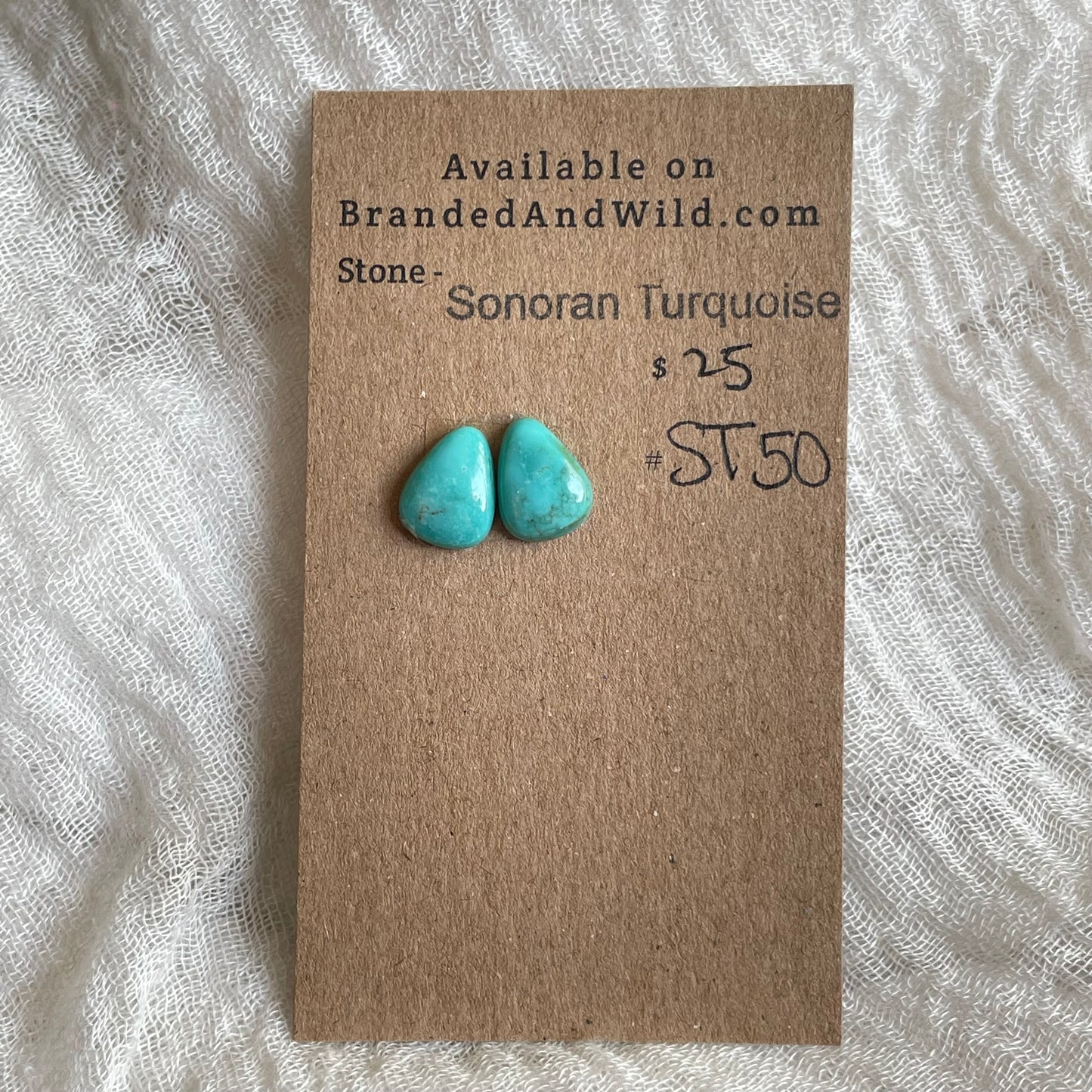 Sonoran Turquoise Cabochon - ST50 A58C6045-E5C1-4A2E-810D-692DBCEC7CCF Brandedandwild.com