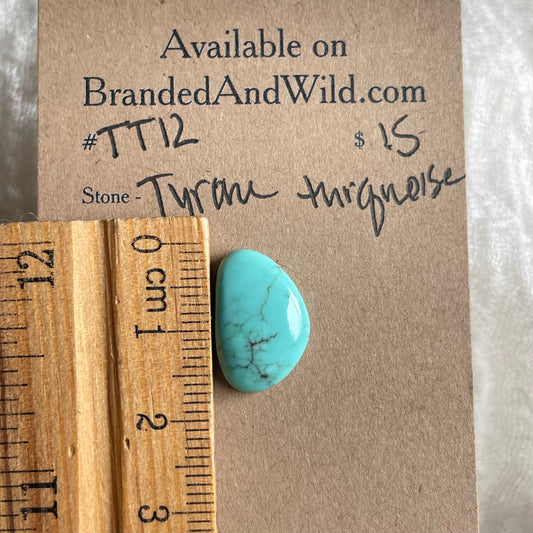 Tyrone Turquoise Cabochon - TT12 A58FC6C4-80B2-4390-A72D-589192CFEE79 Brandedandwild.com
