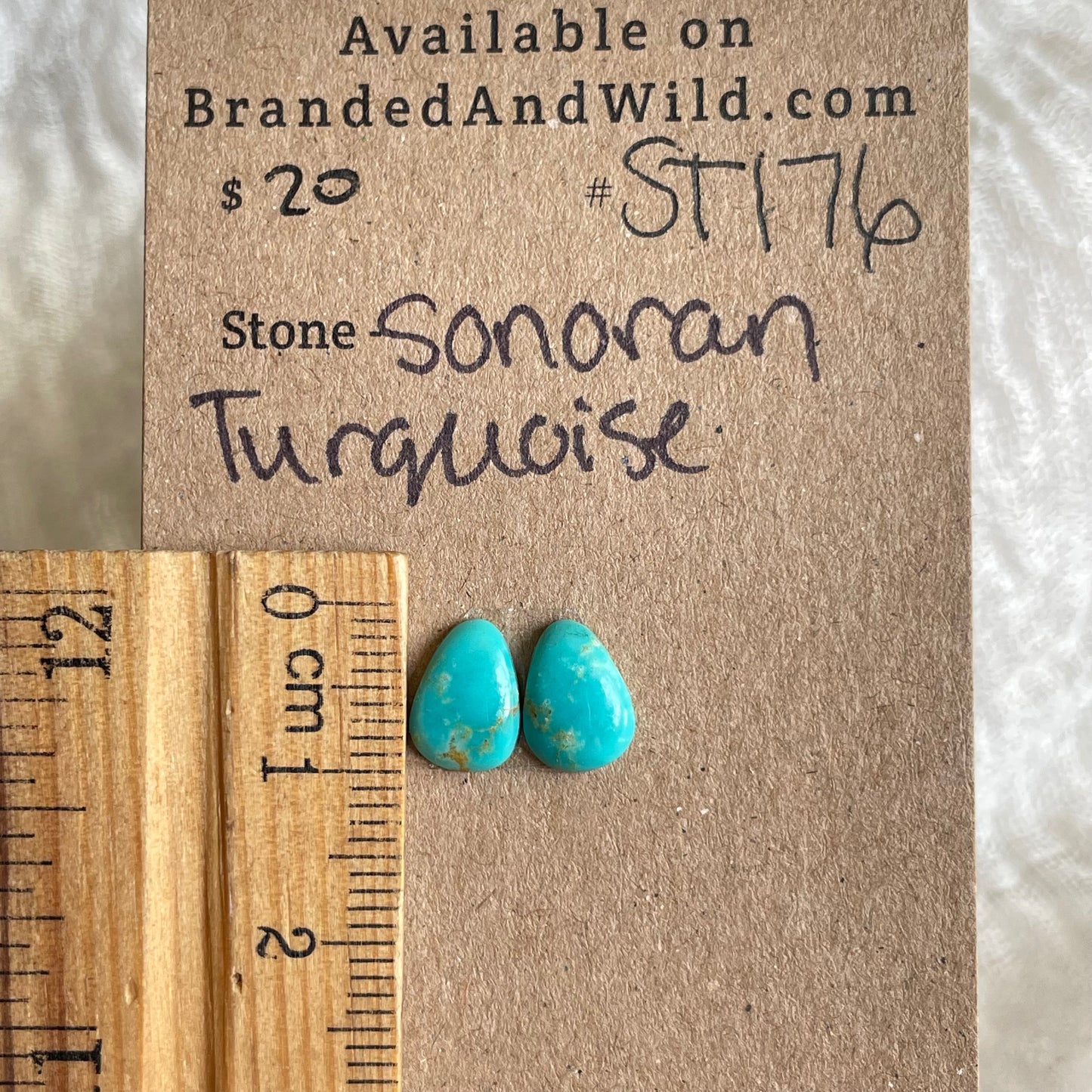 Sonoran Turquoise Cabochon - ST176 A5A09BB0-53C9-4D27-9768-7585E5095C09 Brandedandwild.com