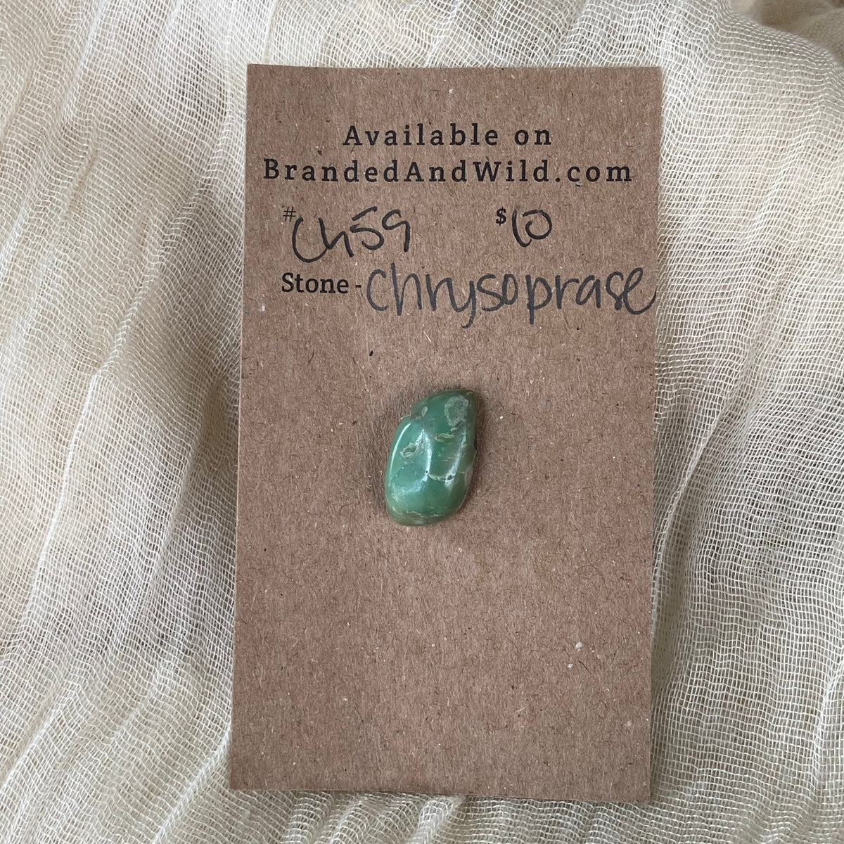 Chrysoprase Cabochon - Ch59 A5A39B04-E8B8-425F-8033-596B586C326A Brandedandwild.com