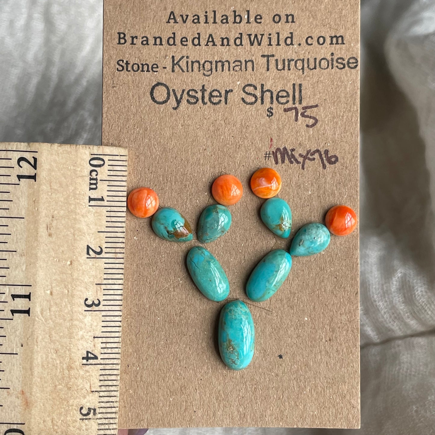Turquoise / Oyster Shell Cabochon - MIX76 A5C3E1FC-425D-4EFC-97B3-84242ADE41D5 Brandedandwild.com