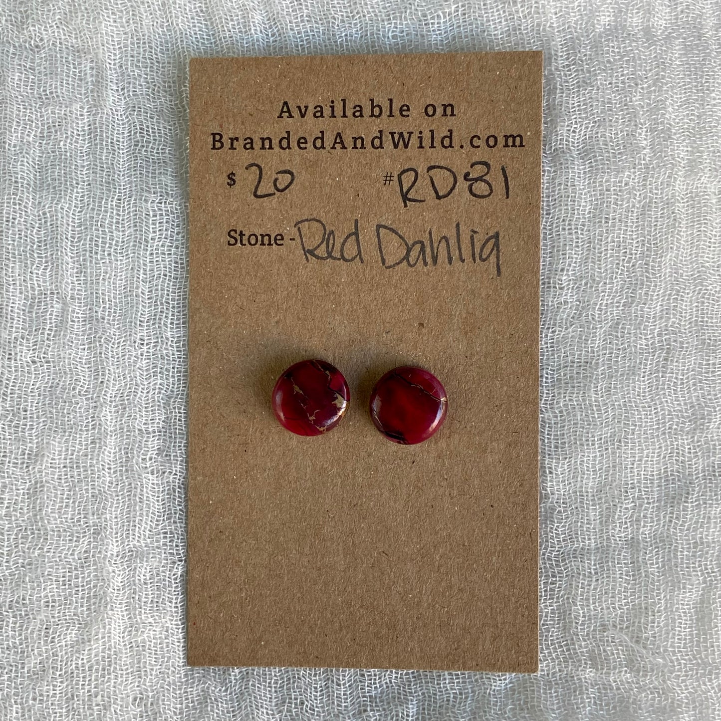 Red Dahlia Cabochon - RD81