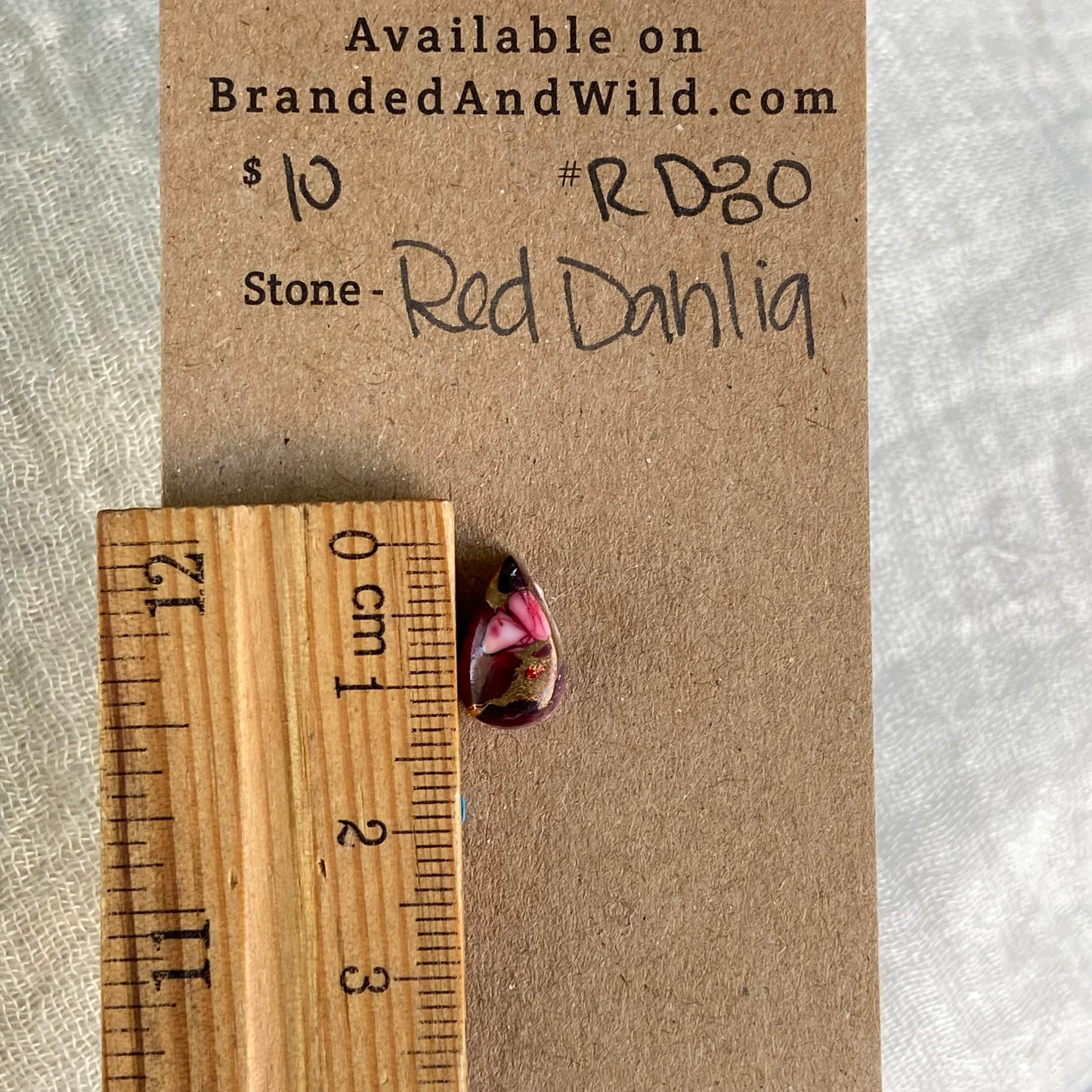Red Dahlia Cabochon - RD80