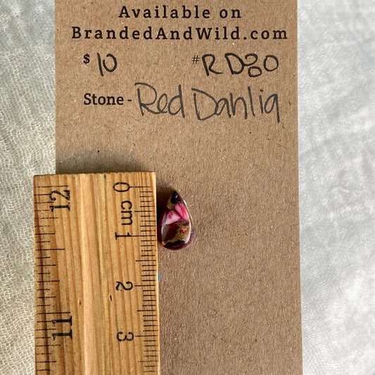 Red Dahlia Cabochon - RD80