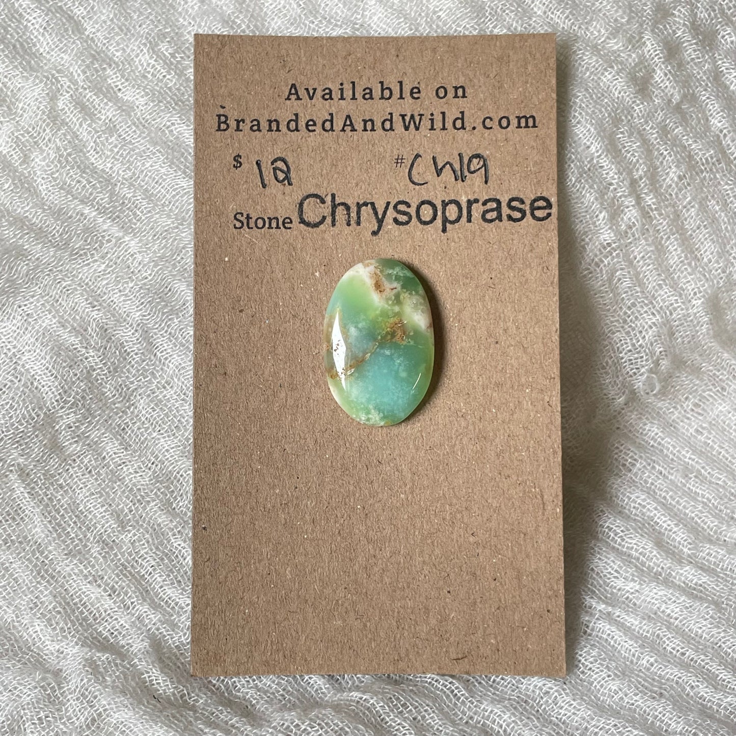 Chrysoprase Cabochon - Ch19 A5DF6DF3-89F5-48FB-A3EA-29EE1C9CB585 Brandedandwild.com