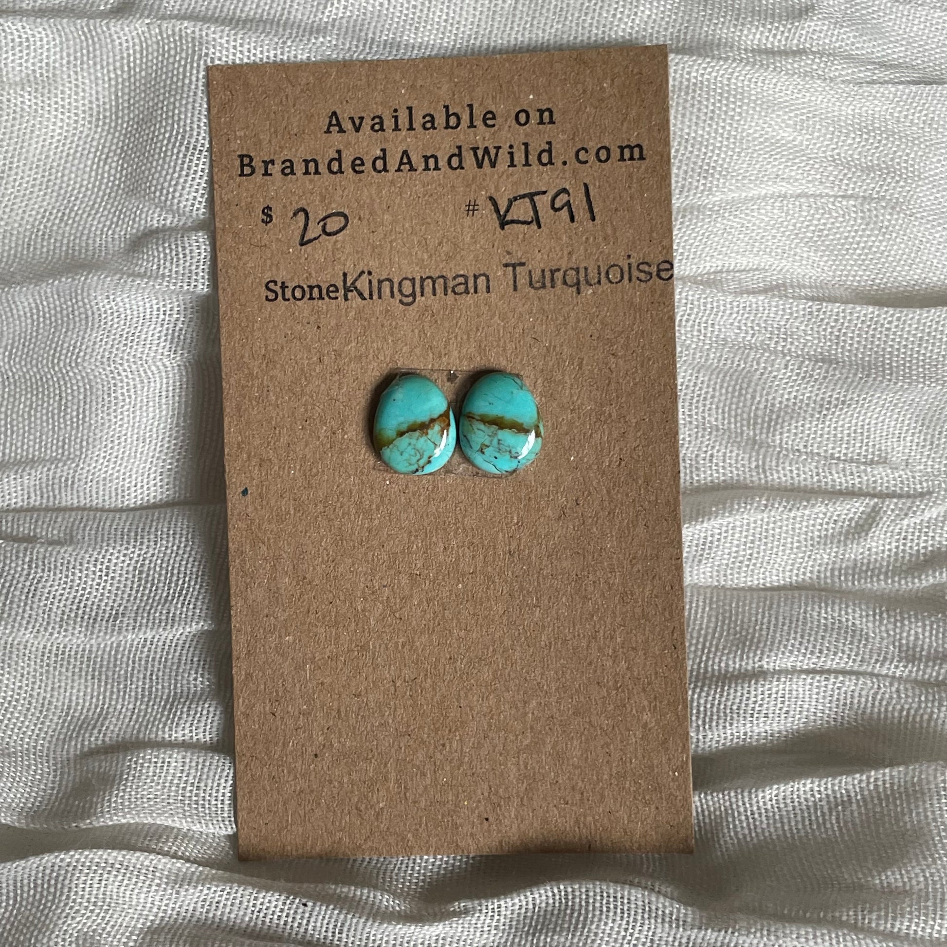 Kingman Turquoise Cabochon - KT91 A60541ED-BE6F-4081-A0E4-29E08E6D75D8 Brandedandwild.com