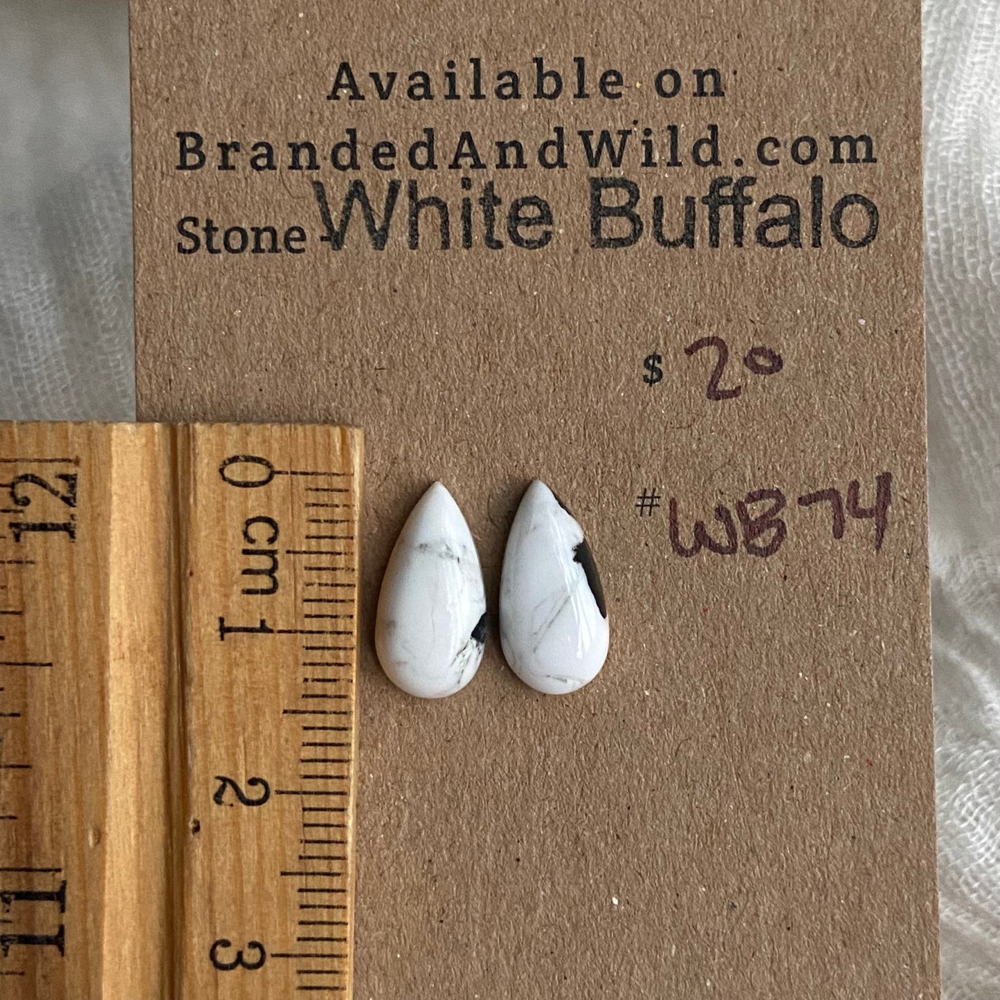 White Buffalo Cabochon - WB74