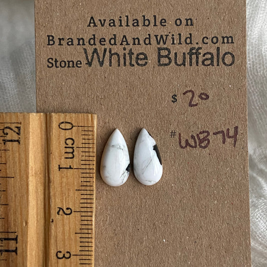 White Buffalo Cabochon - WB74
