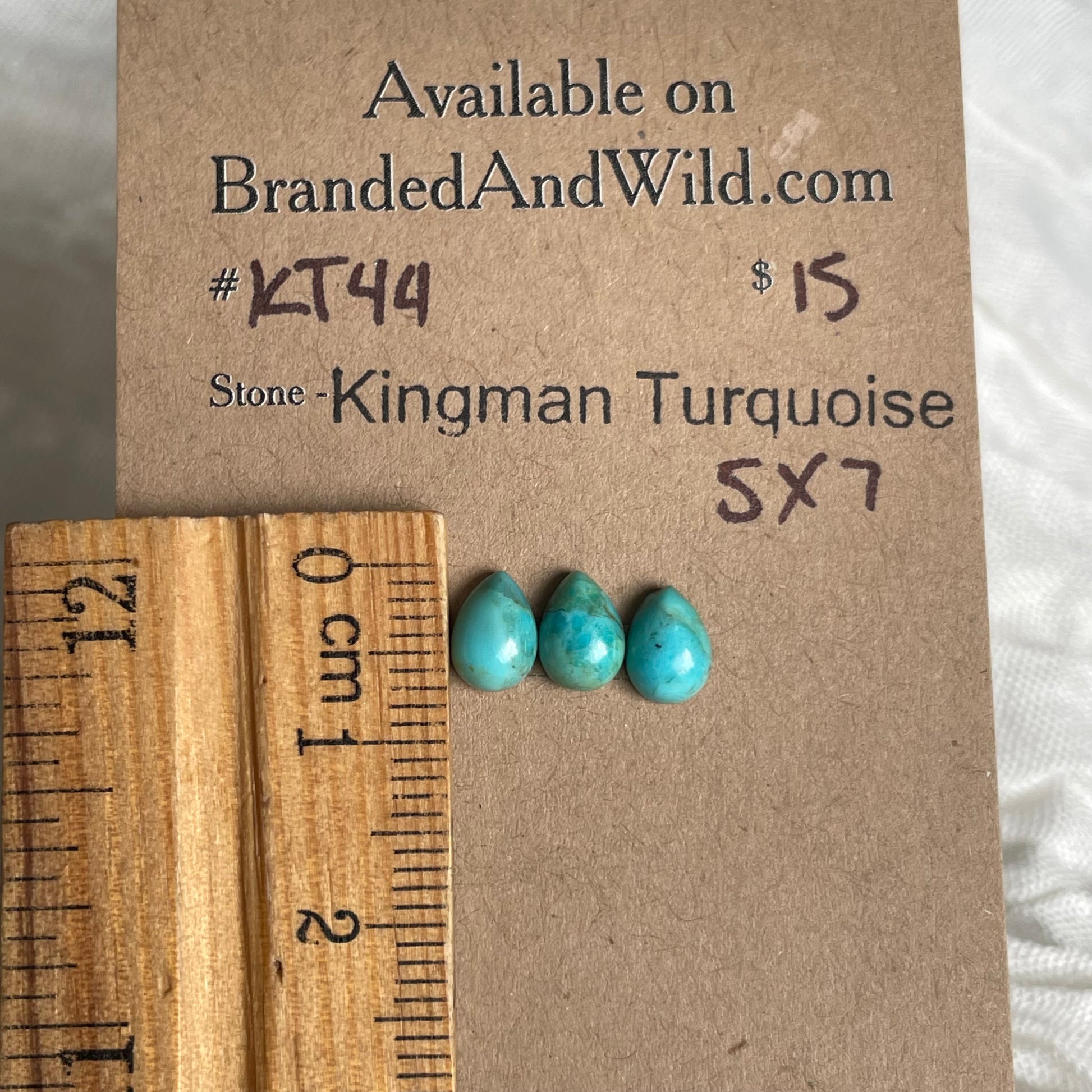 Kingman Turquoise Cabochon - KT44 A63D96BE-0338-4342-B0DD-4015CAE86DBB Brandedandwild.com