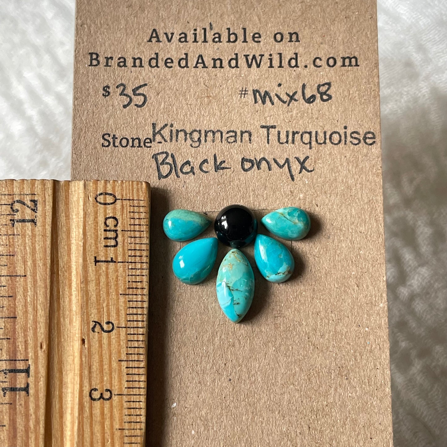 Kingman / Black Onyx Cabochon - Mix68 A641D8FC-DBCB-4A8A-A7D1-3B3E232A2EF1 Brandedandwild.com