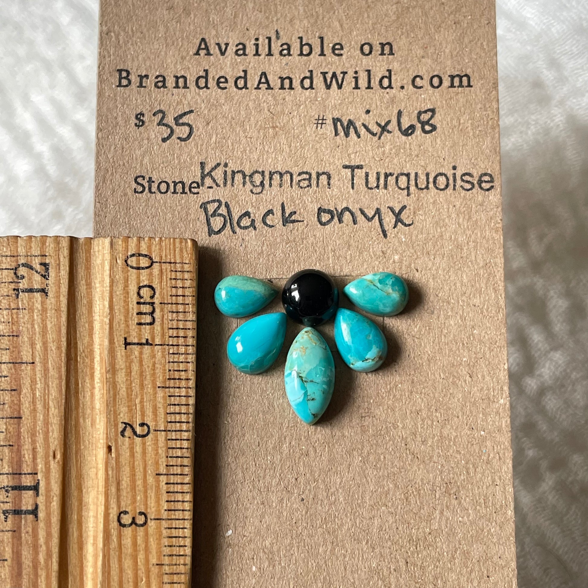 Kingman / Black Onyx Cabochon - Mix68 A641D8FC-DBCB-4A8A-A7D1-3B3E232A2EF1 Brandedandwild.com