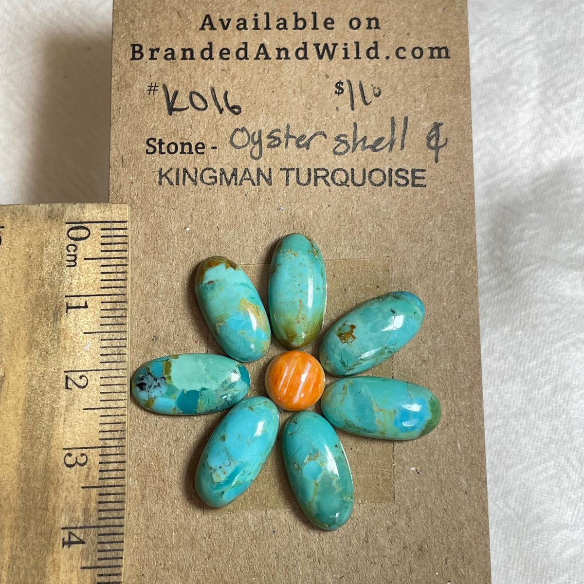 Kingman Turquoise / Oyster Shell Cabochon - KO16