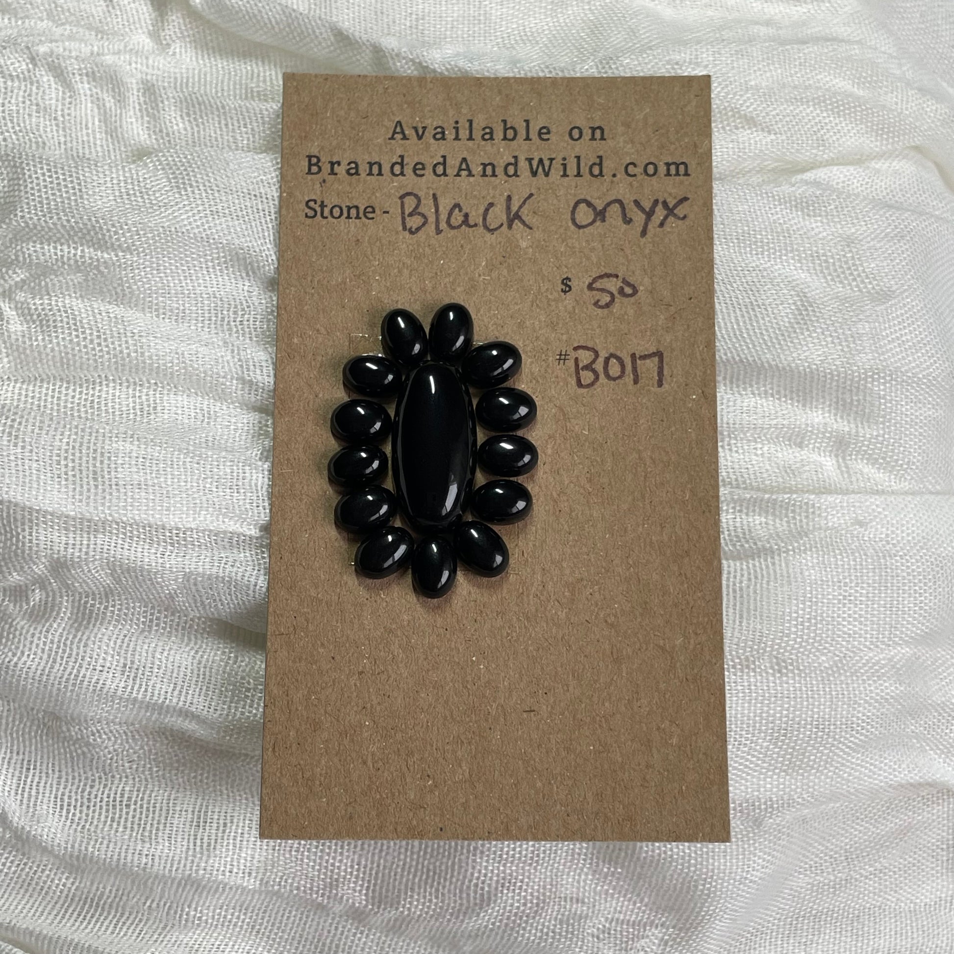 Black Onyx - Cabochon - B017 A68B06B0-E607-40FD-9413-AB9334C3A8CE Brandedandwild.com