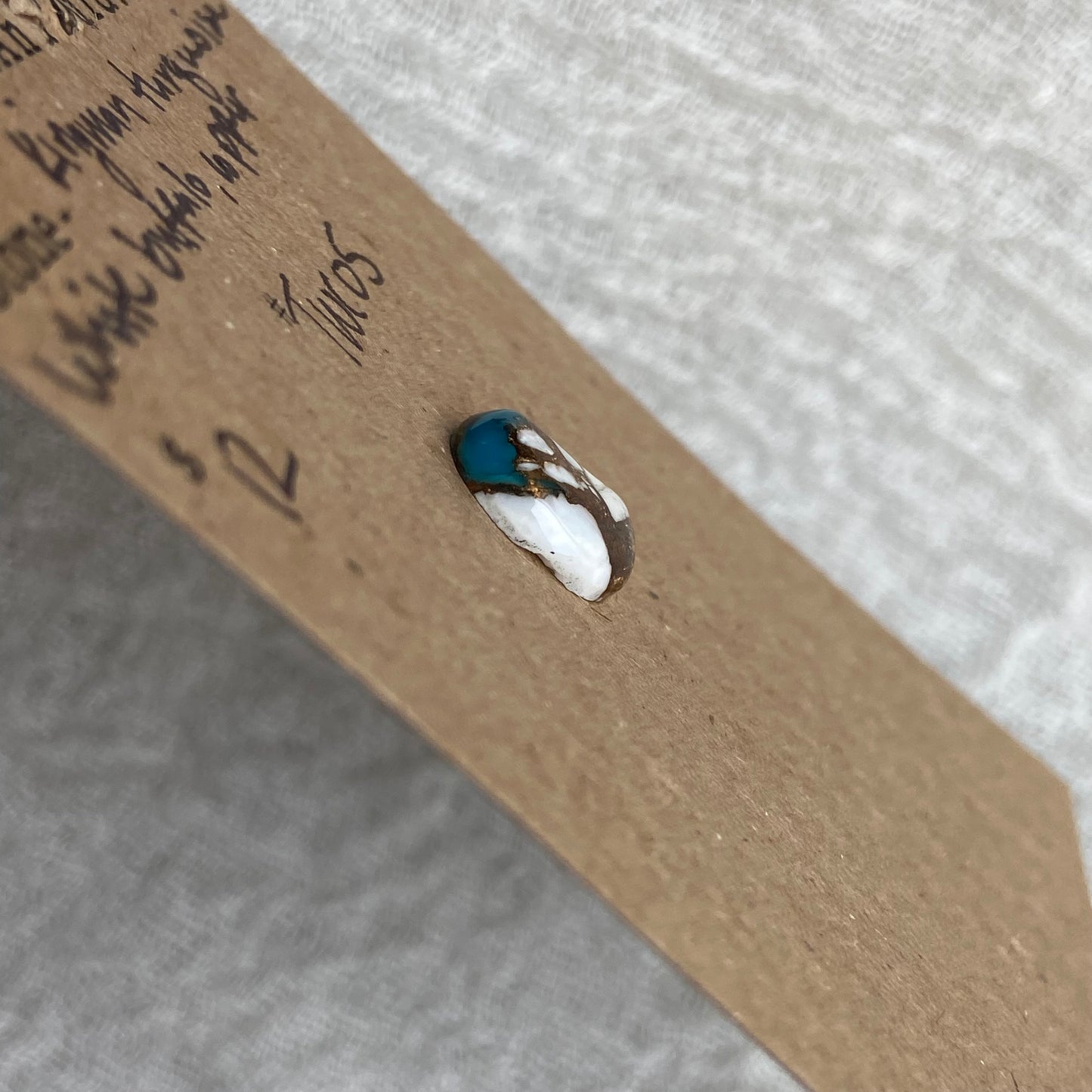 White Buffalo, Turquoise, Copper - Cabochon - TWC05