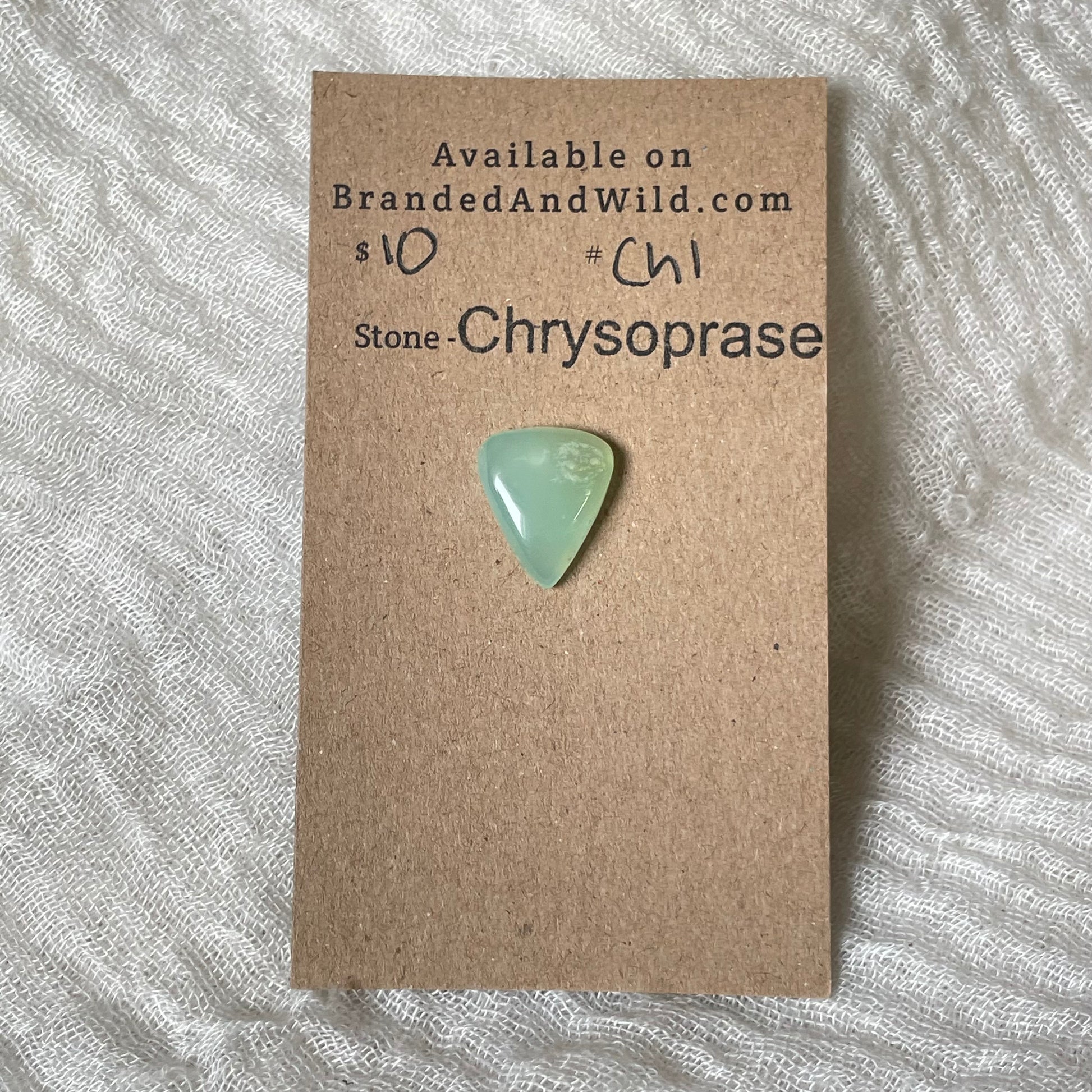 Chrysoprase Cabochon - Ch1 A69693B8-CDC1-455F-8EE8-62861CAF5349 Brandedandwild.com