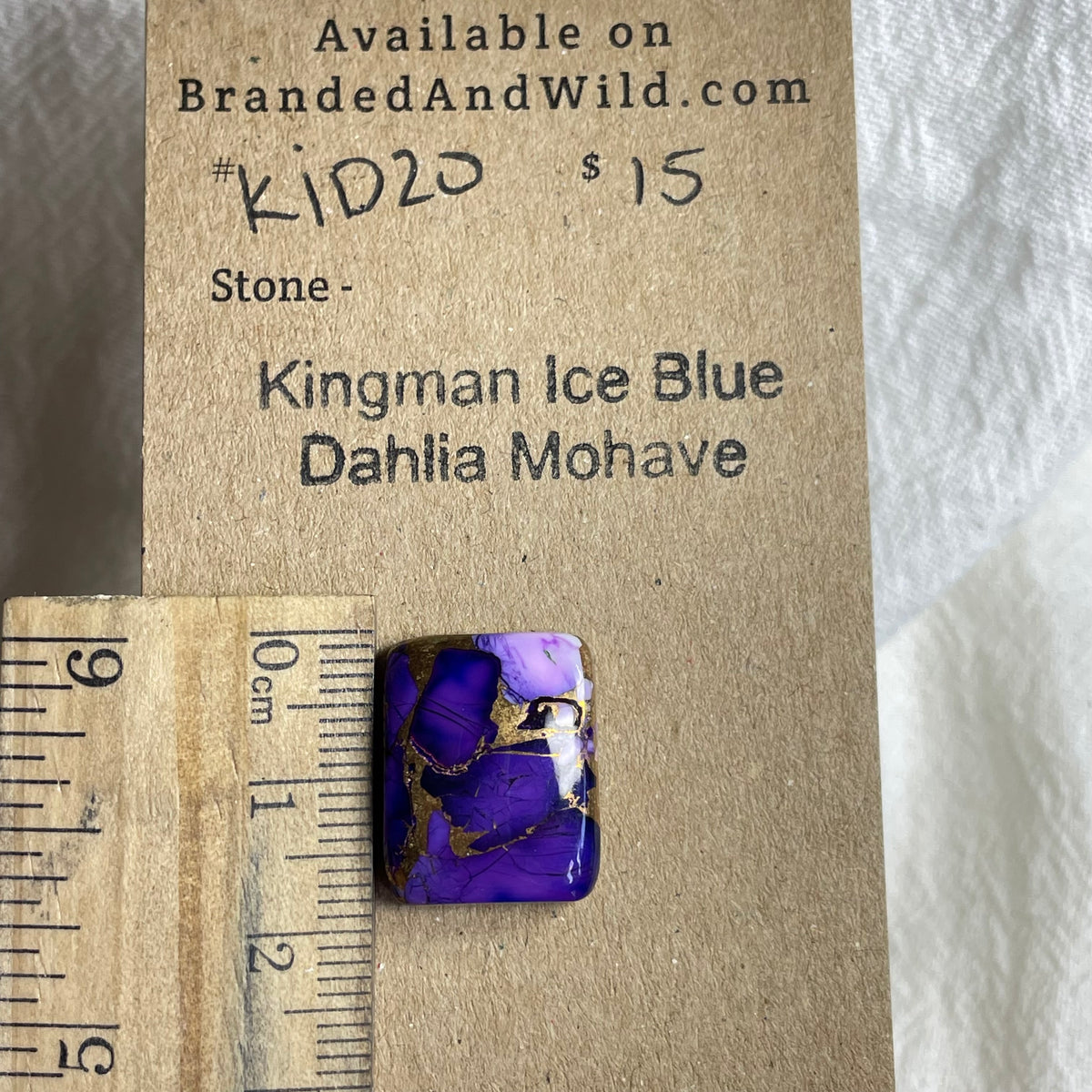Kingman Ice Blue Dahlia Cabochon - KID20 A6C76501-63A1-483E-8922-928630403E53 Brandedandwild.com
