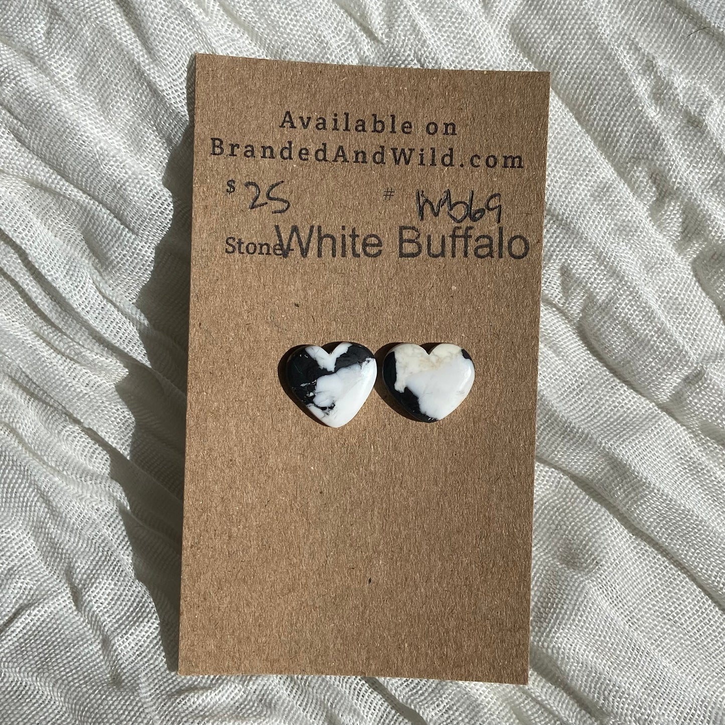 White Buffalo Cabochon - WB69 A6CC782C-7B15-4933-BB6D-31DF99A34253 Brandedandwild.com