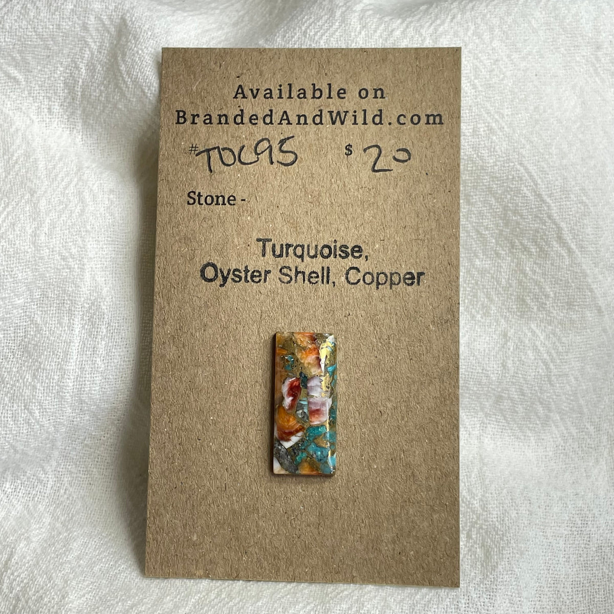 Turquoise, Oyster Shell, Copper Cabochon - TOC95