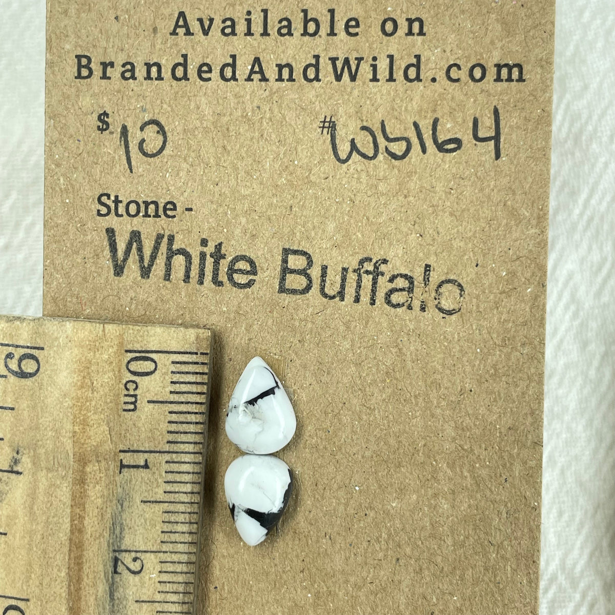 White Buffalo Cabochon - WB164 A76386F6-A43F-4B67-924D-15A9CEAEAE06 Brandedandwild.com
