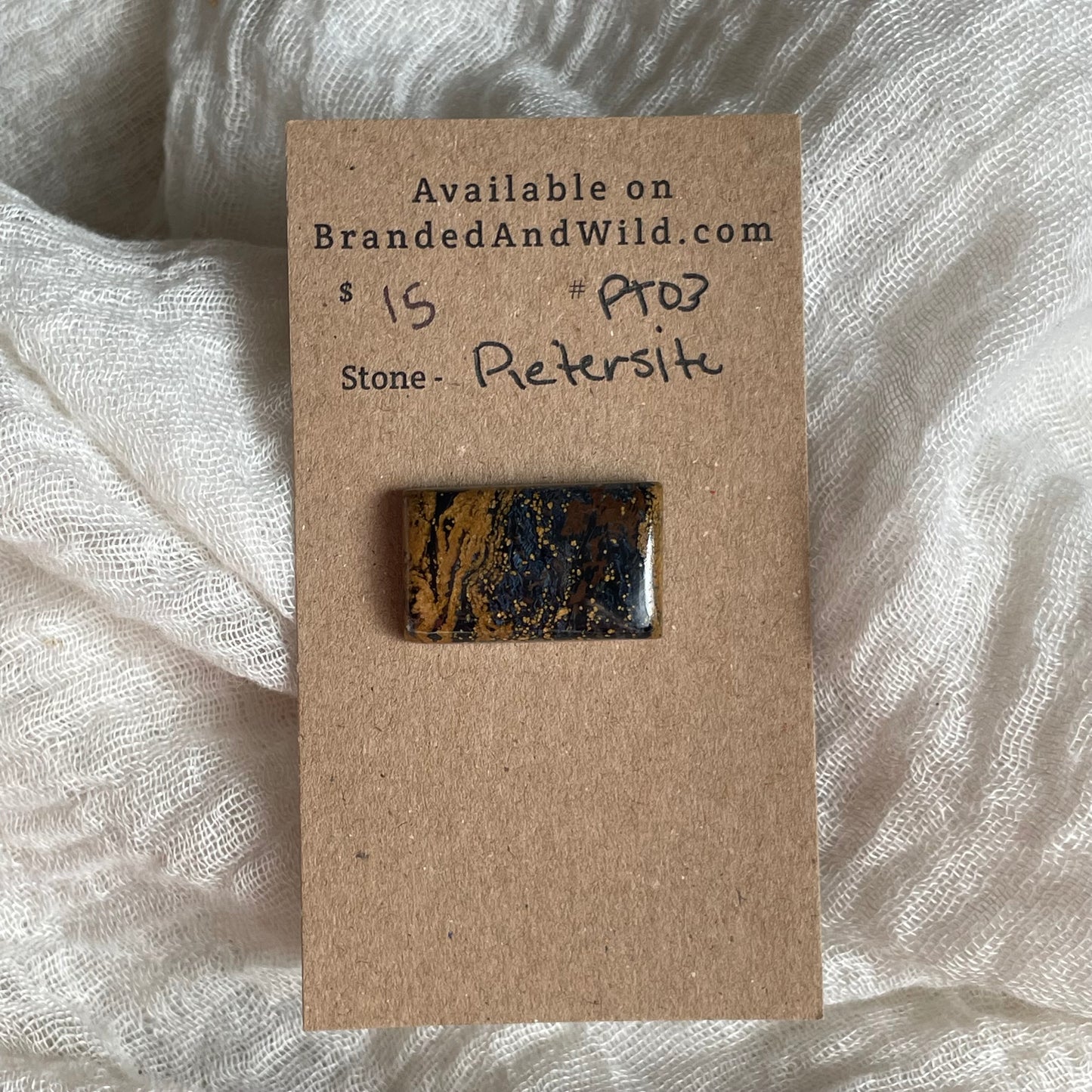 Pietersite Cabochon - PT03 A7665946-9F57-4417-9998-47DF8250EB85 Brandedandwild.com