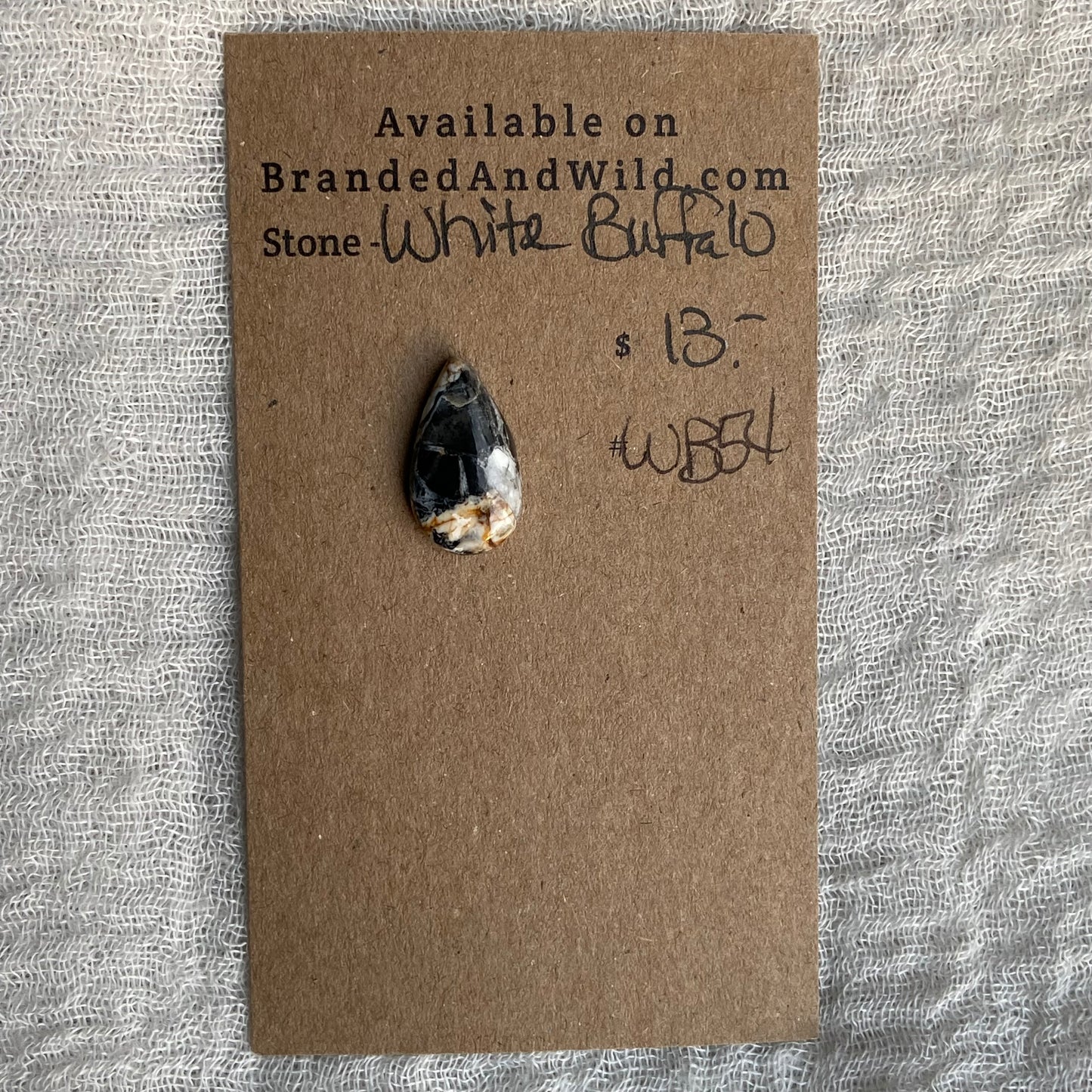White Buffalo Cabochon - WB54
