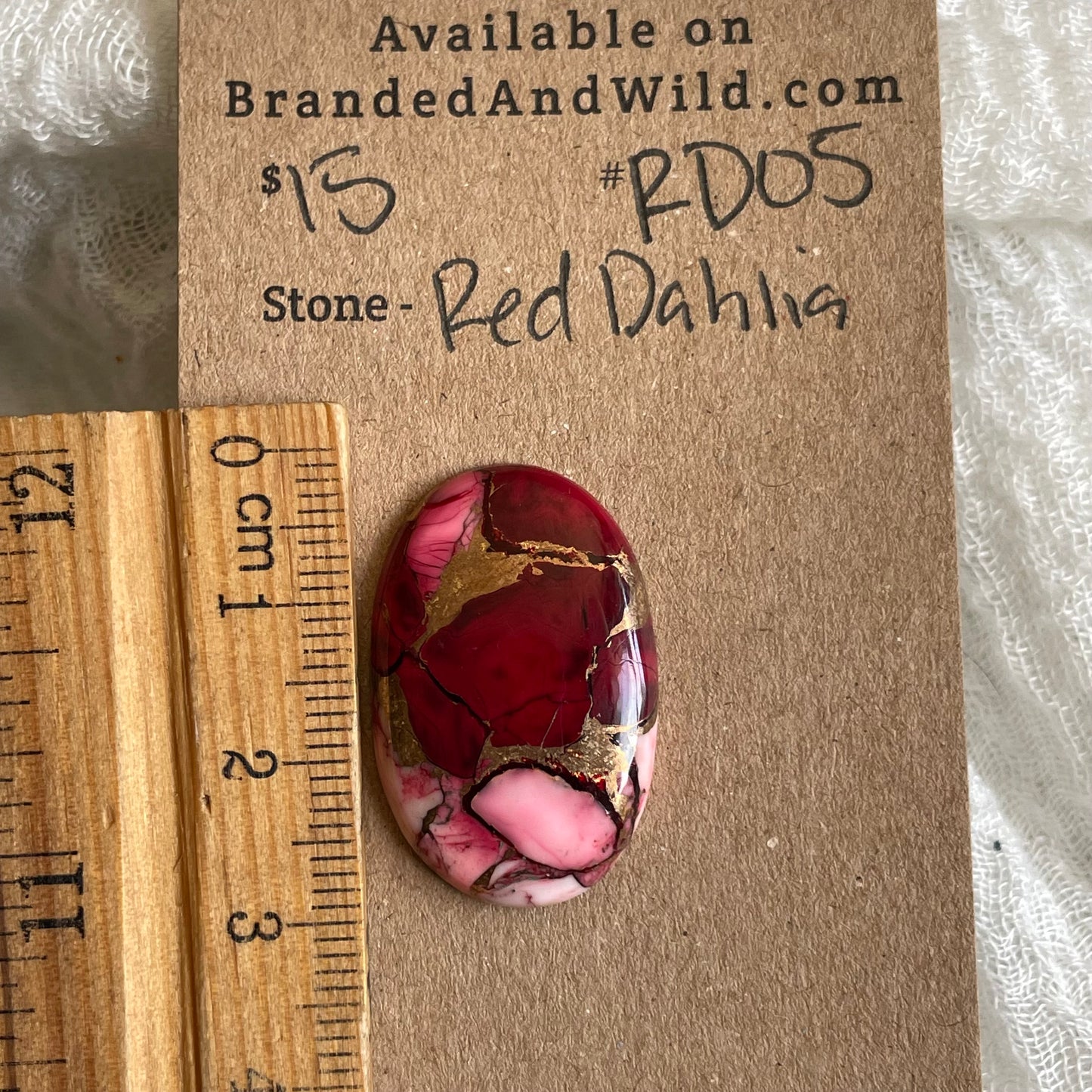 Red Dahlia Cabochon - RD05