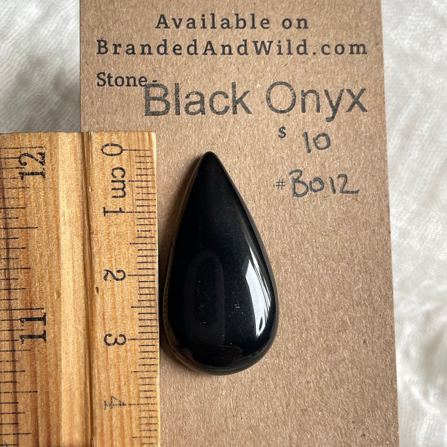 Black Onyx - Cabochon - B012 A78399AF-6BD9-4EDA-9C5A-996A4B262FC5 Brandedandwild.com