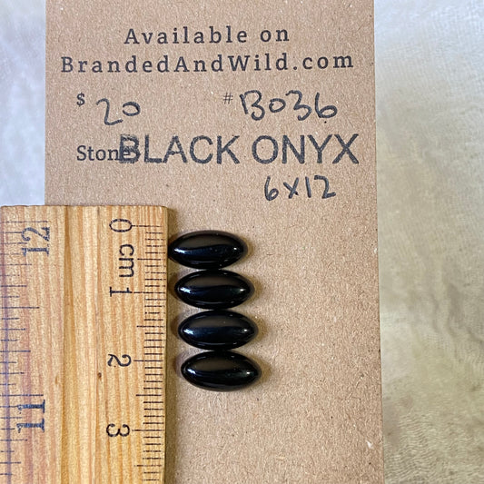 Black Onyx Cabochon - B036 A79E92CC-C234-4351-8EE6-B4169B3C91B2 Brandedandwild.com