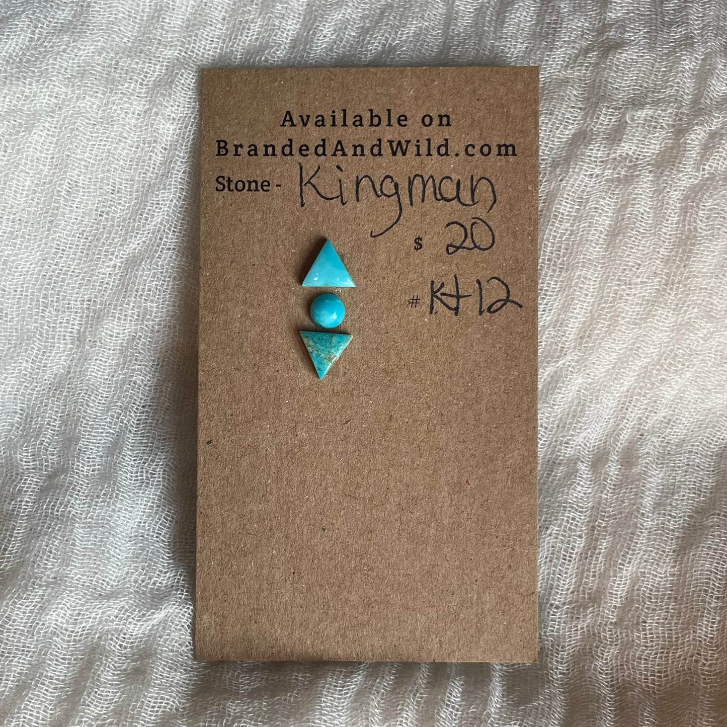 Kingman Turquoise Cabochon - KT12 A7C0059B-0394-4207-9198-A5F15C995BC6 Brandedandwild.com