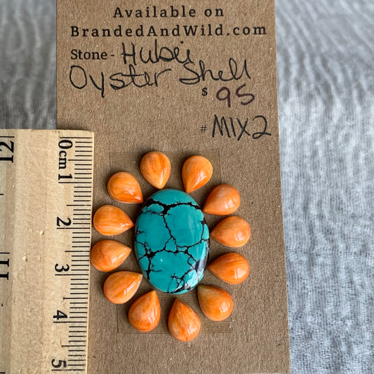 Hubei / Oyster Shell Cabochon - Mix2