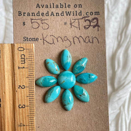 Kingman Turquoise Cabochon - KT52 A7D22AFA-3DCF-4CC1-B13D-F6000E61396E Brandedandwild.com