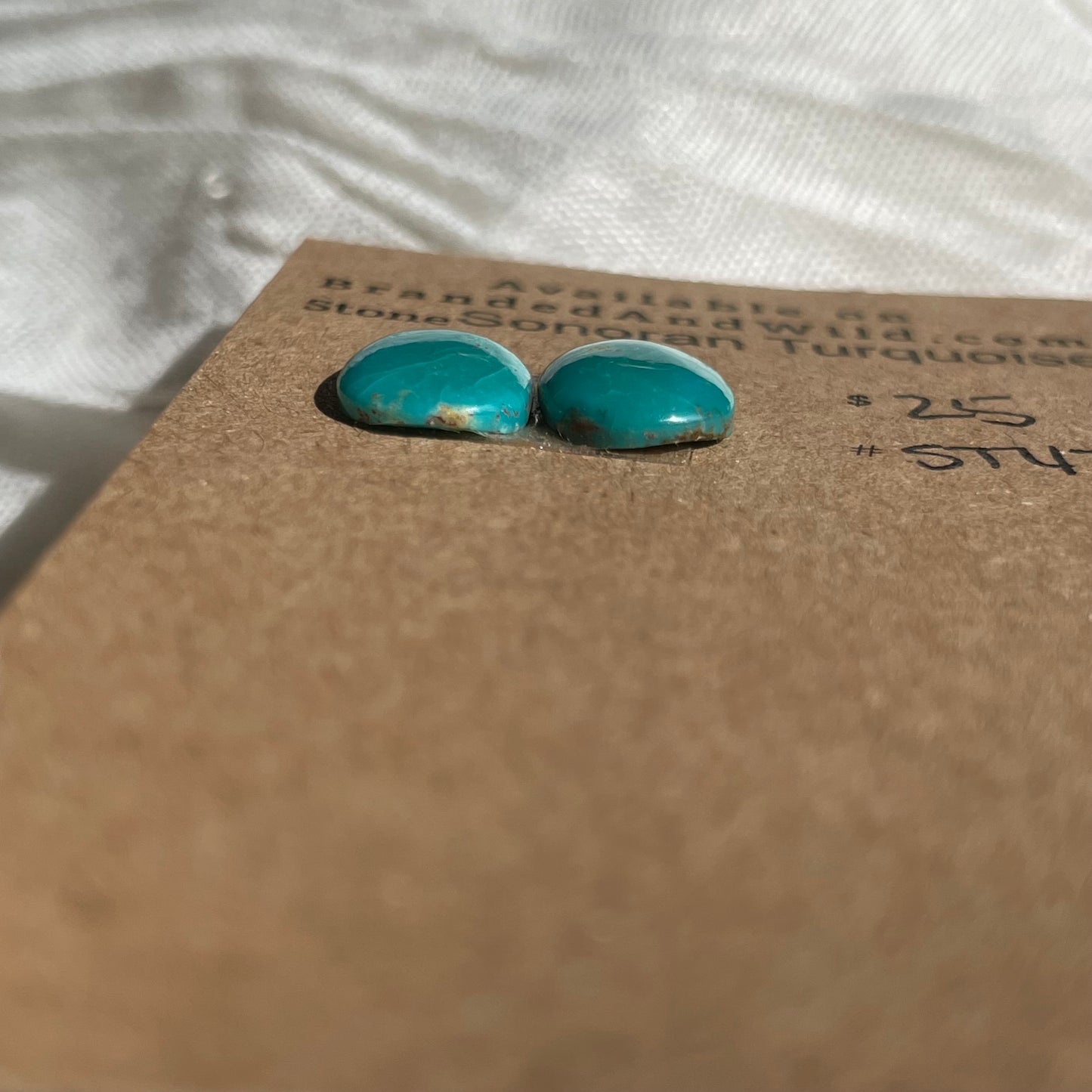Sonoran Turquoise Cabochon - ST47 A7E2FBDD-7AD2-45B6-9C45-AE710B2CA168 Brandedandwild.com