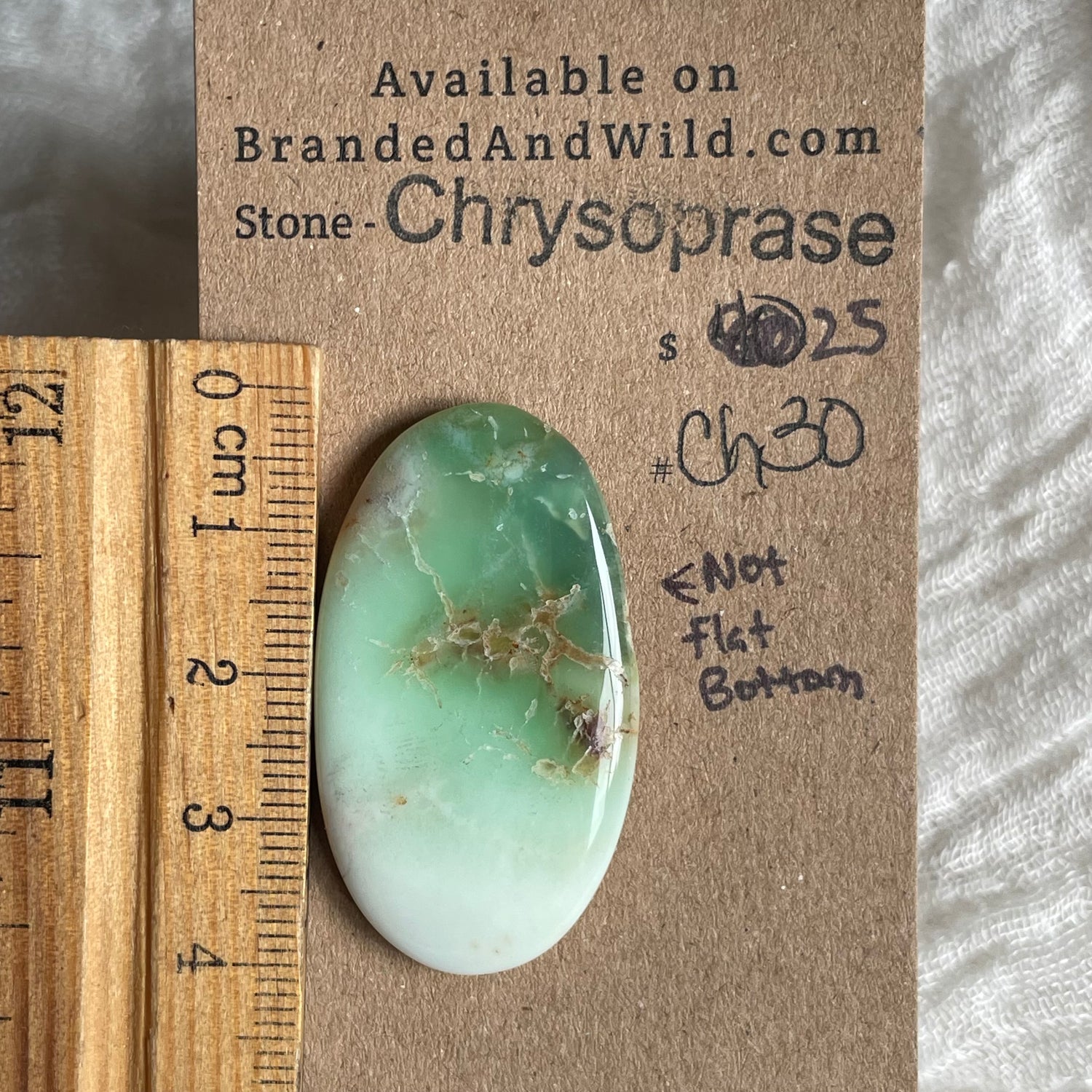 Chrysoprase Cabochon - Ch30 A800E81D-3FAF-456A-BEC3-6B3A19ED7F6C Brandedandwild.com