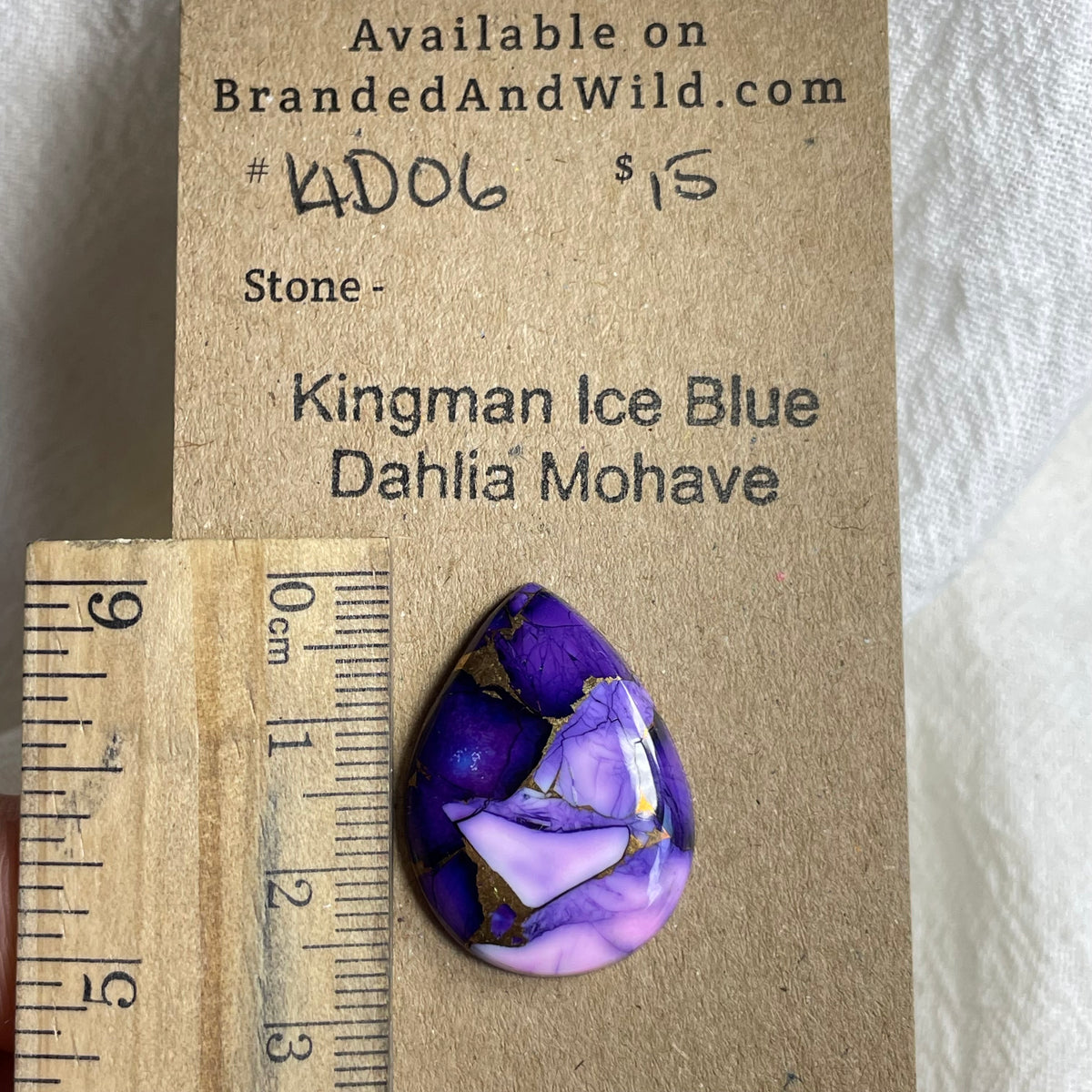 Kingman Ice Blue Dahlia Cabochon - KID06 A80827E4-893E-46E4-854D-C273D8C6F1CC Brandedandwild.com
