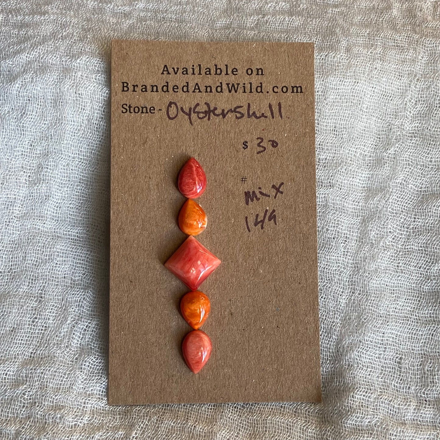 Oyster Shell Cabochon - Mix149