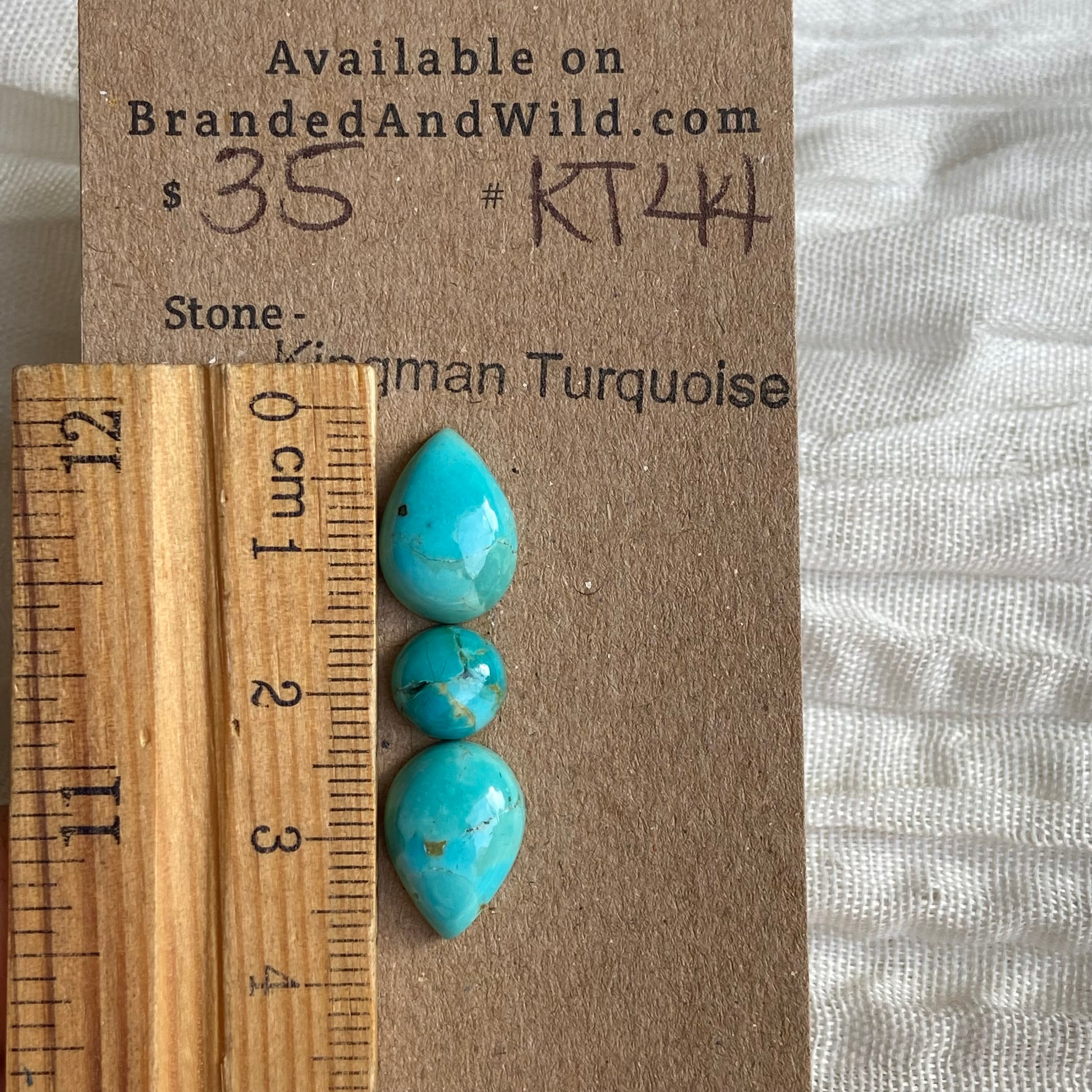 Kingman Turquoise Cabochon - KT44 A847817A-C489-4983-9792-BA582AD08884 Brandedandwild.com