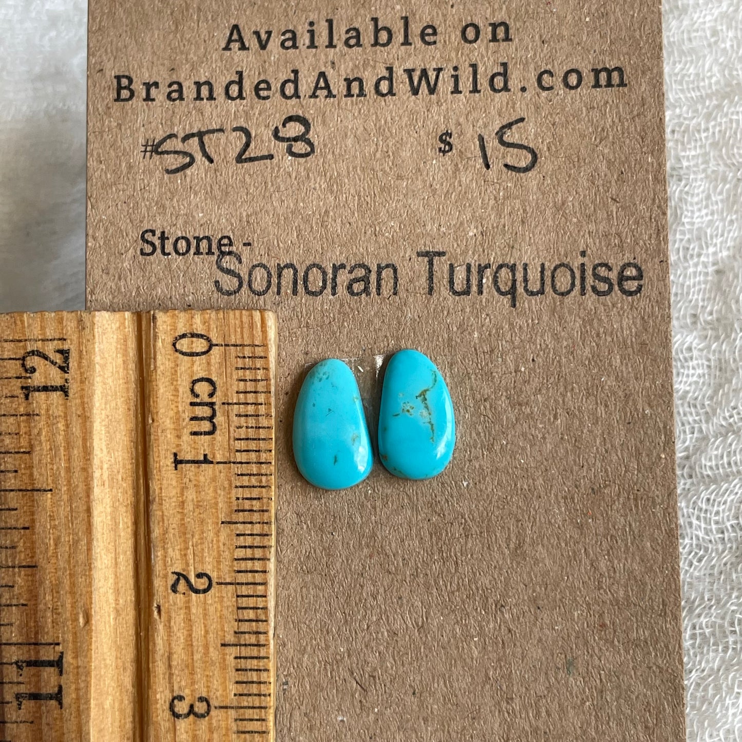 Sonoran Turquoise Cabochon - ST28 A850F7C5-9DAC-43D5-AC8C-F00C7C1D0475 Brandedandwild.com