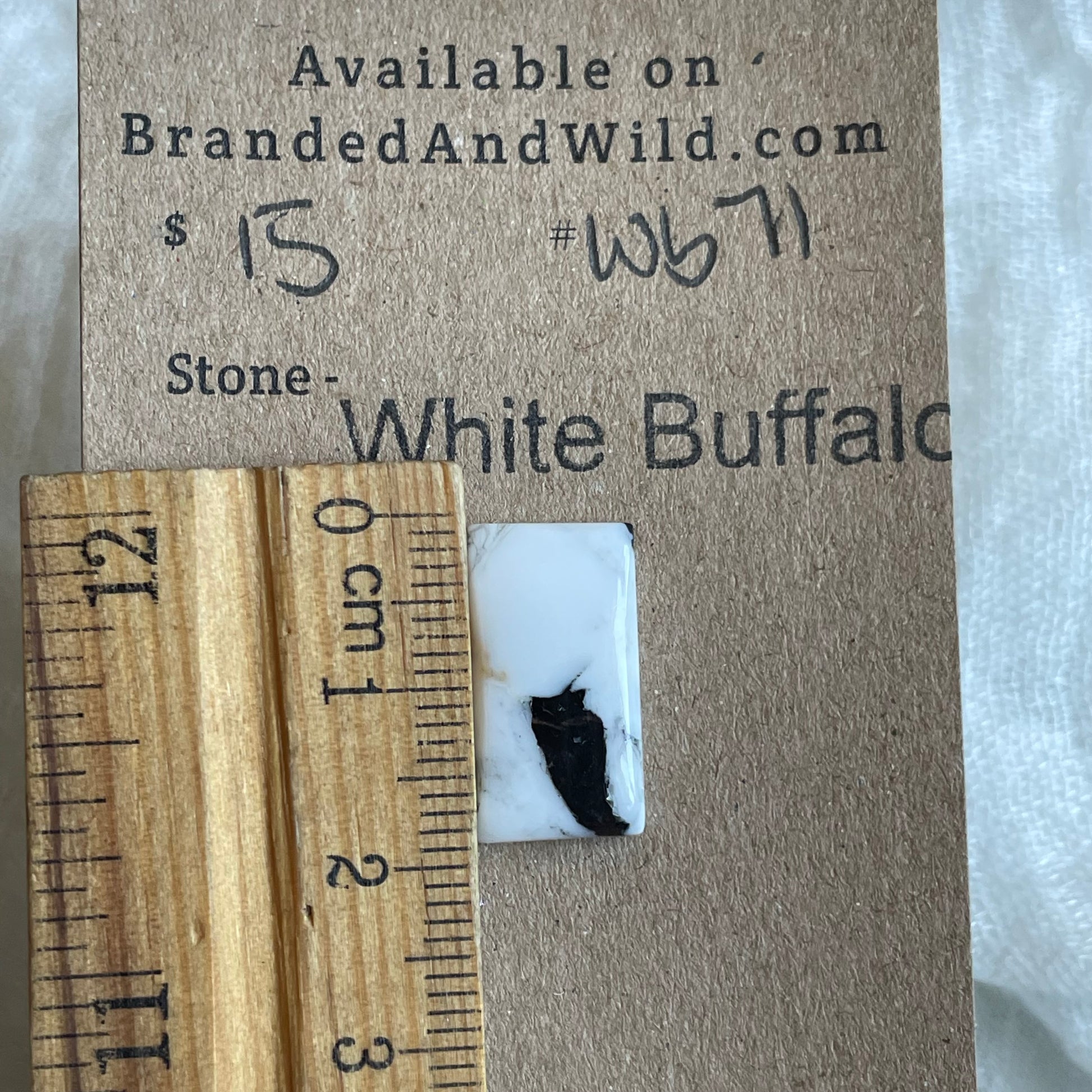 White Buffalo Cabochon - WB71 A85D6BBD-9EA0-40E7-8F88-510A46F0BB9B Brandedandwild.com