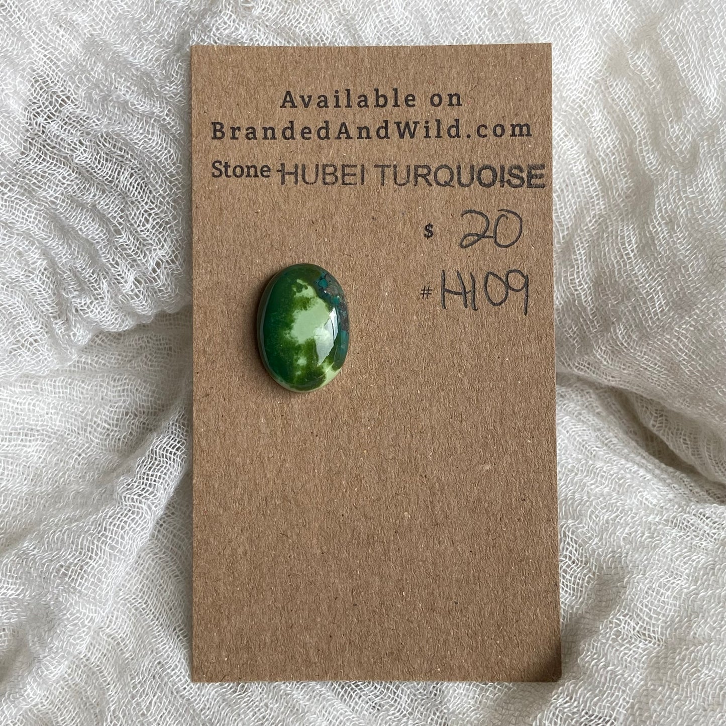 Hubei Turquoise Cabochon - H109 A862EA7F-C148-4F5F-8588-E2B3FFE20EA3 Brandedandwild.com