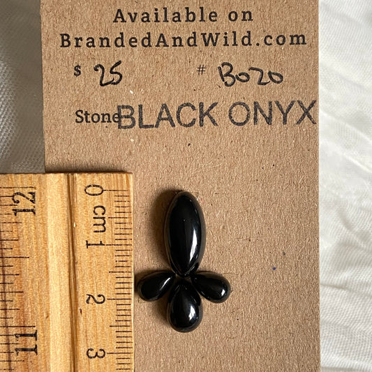 Black Onyx - Cabochon - B020 A86A27FF-784F-463E-AB17-1D081BB3D0DD Brandedandwild.com