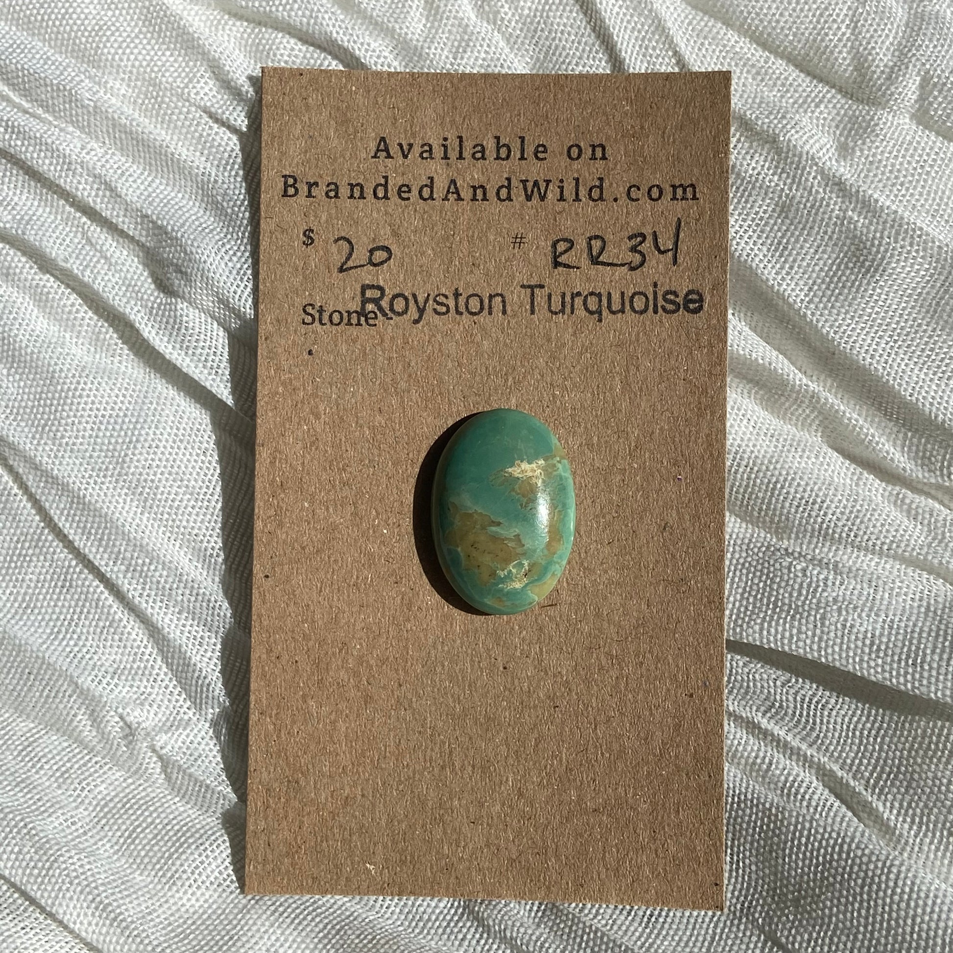 Royston Ribbon Turquoise Cabochon RR34 A8739C1F-23A4-460D-A00D-55DD2BC2D6BE Brandedandwild.com