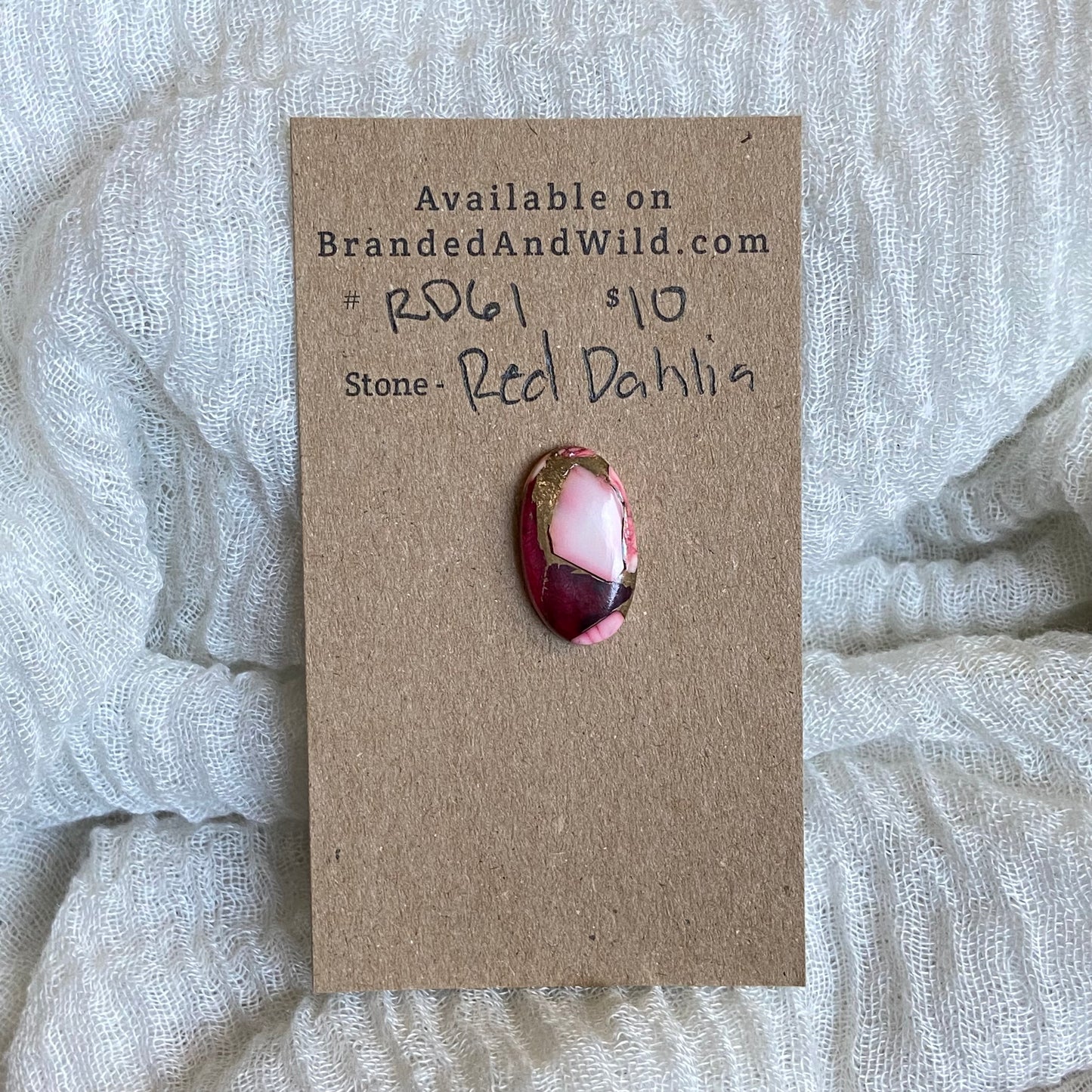 Red Dahlia Cabochon - RD61