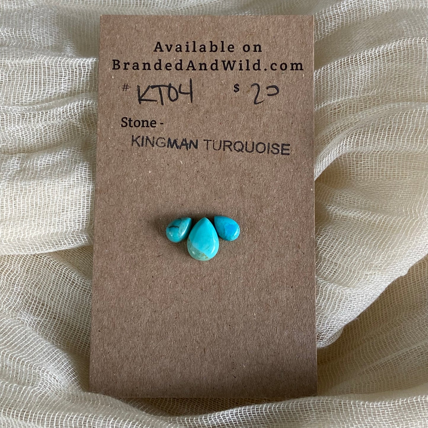 Kingman Turquoise Cabochon - KT104 A8979260-D842-4150-8A29-9DE790EBA28F Brandedandwild.com
