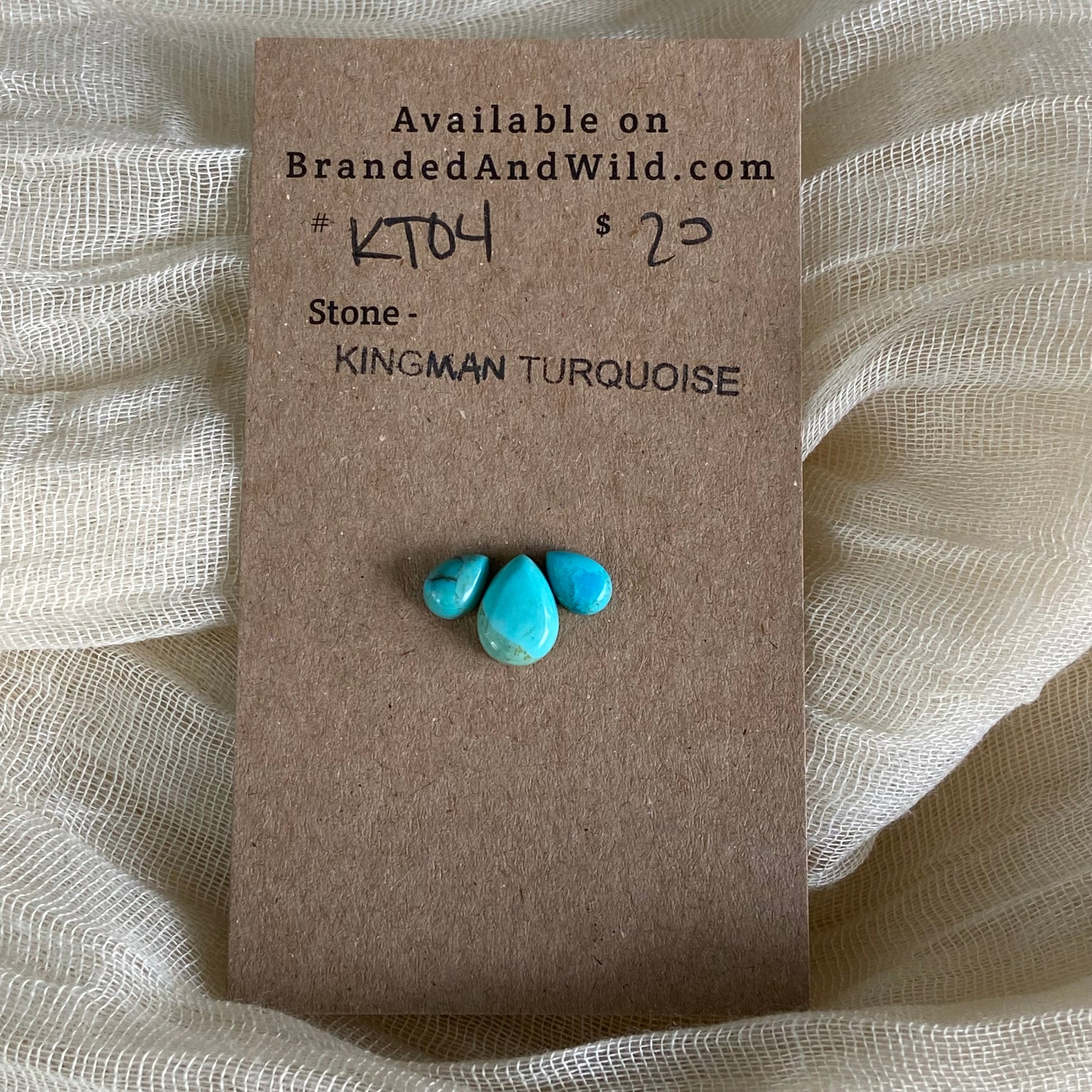 Kingman Turquoise Cabochon - KT104 A8979260-D842-4150-8A29-9DE790EBA28F Brandedandwild.com