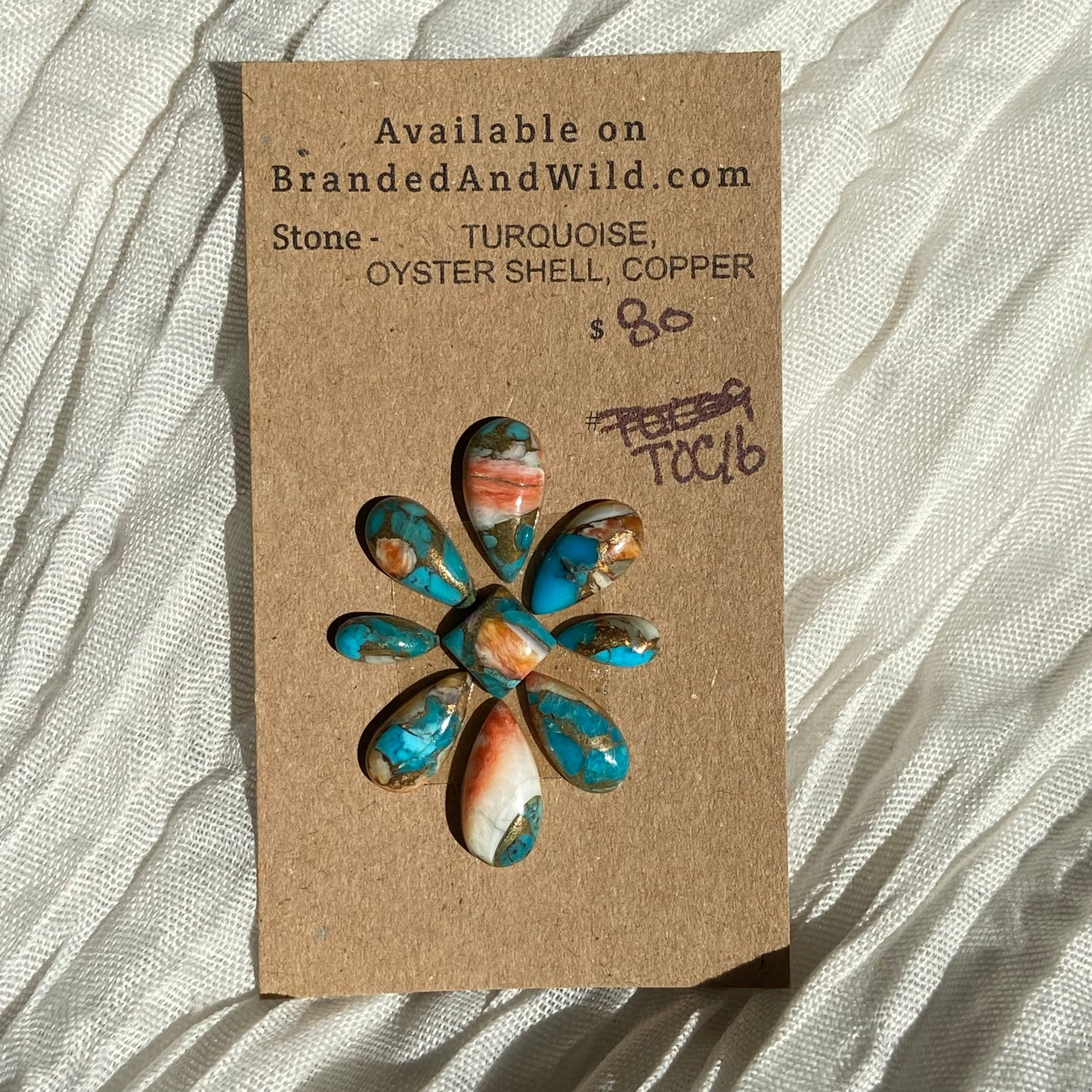 Turquoise, Oystershell, Copper Cabochon - TOC16 A898D731-3097-4532-91BD-300811E61E90 Brandedandwild.com